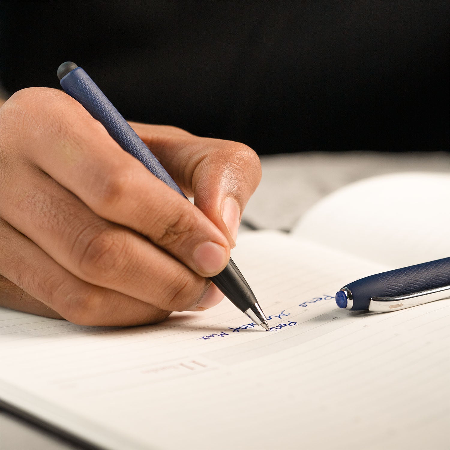 Matte Blue Finish Sapphire 2 in 1 MagSnap Roller Ball Pen with Stylus Personalised