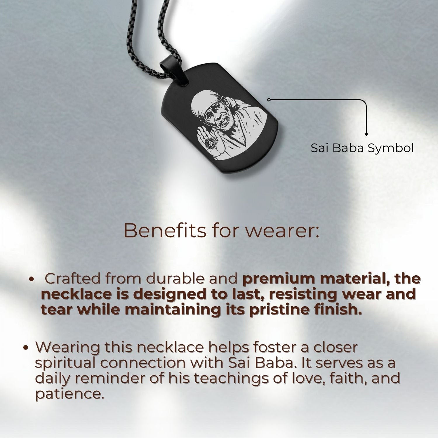 Sai Baba Tag Necklace