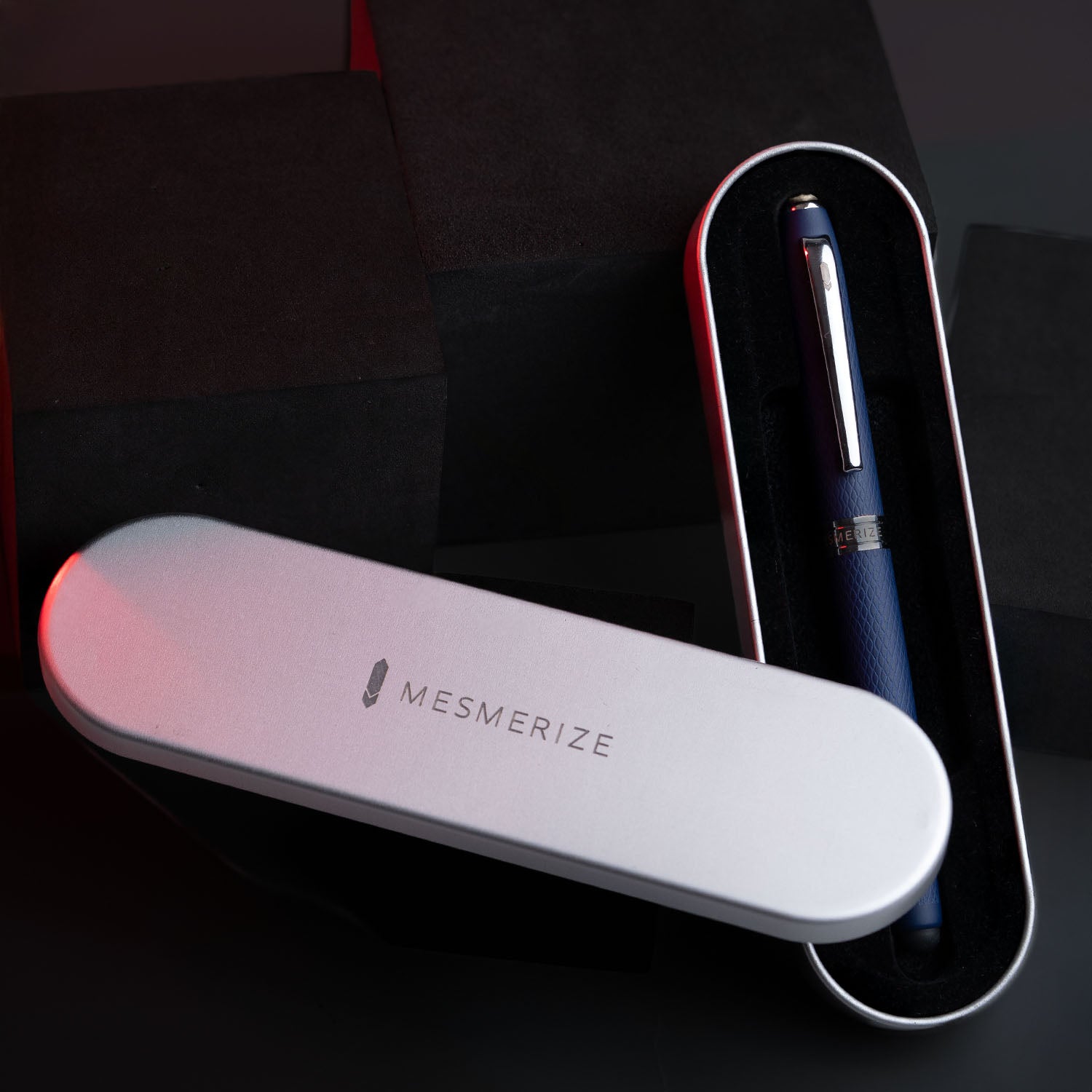 Matte Blue Finish Pyrite 2 in 1 MagSnap Roller Ball Pen with Stylus None