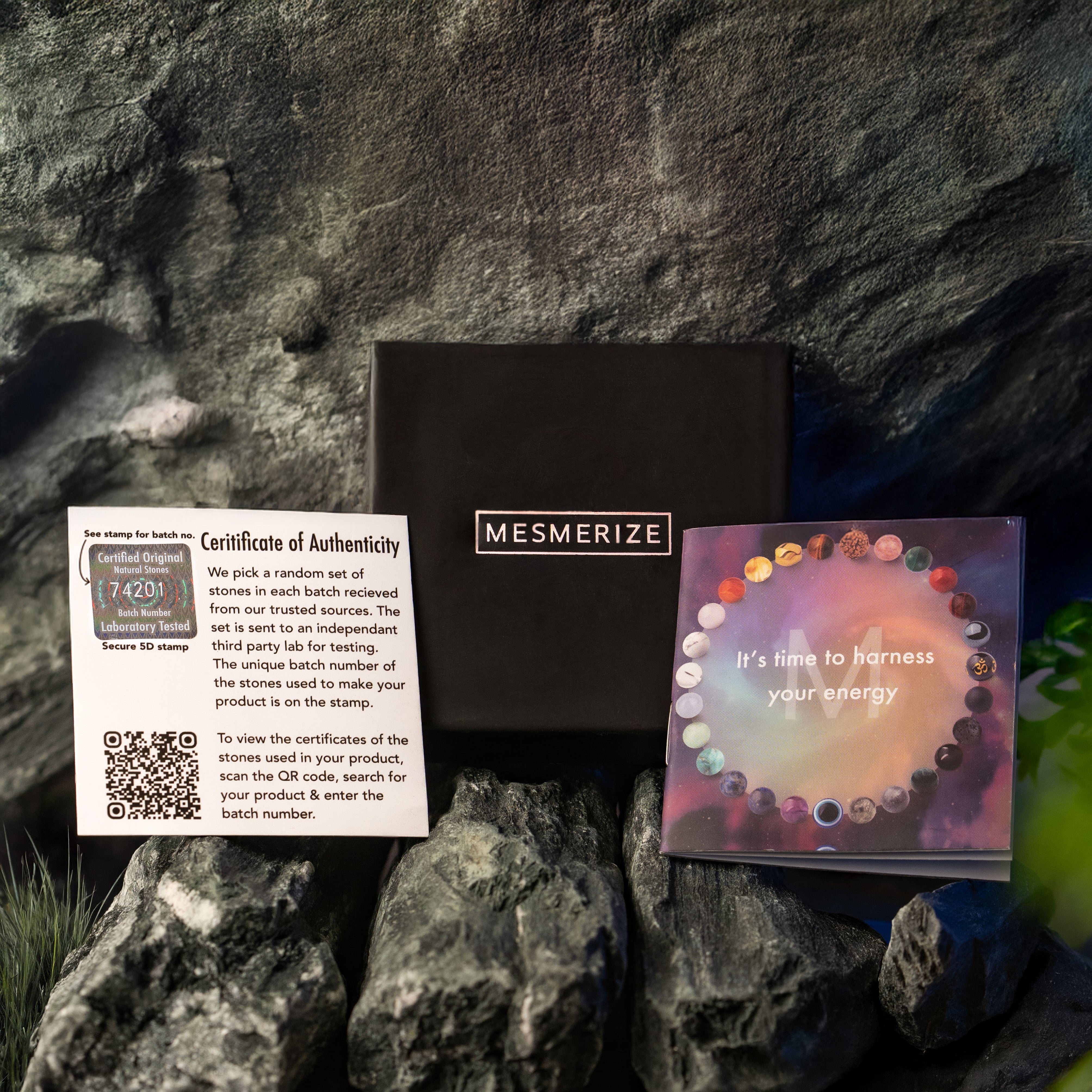 Prosperity Gloss Onyx & Malachite Natural Stone Bracelet Elastic