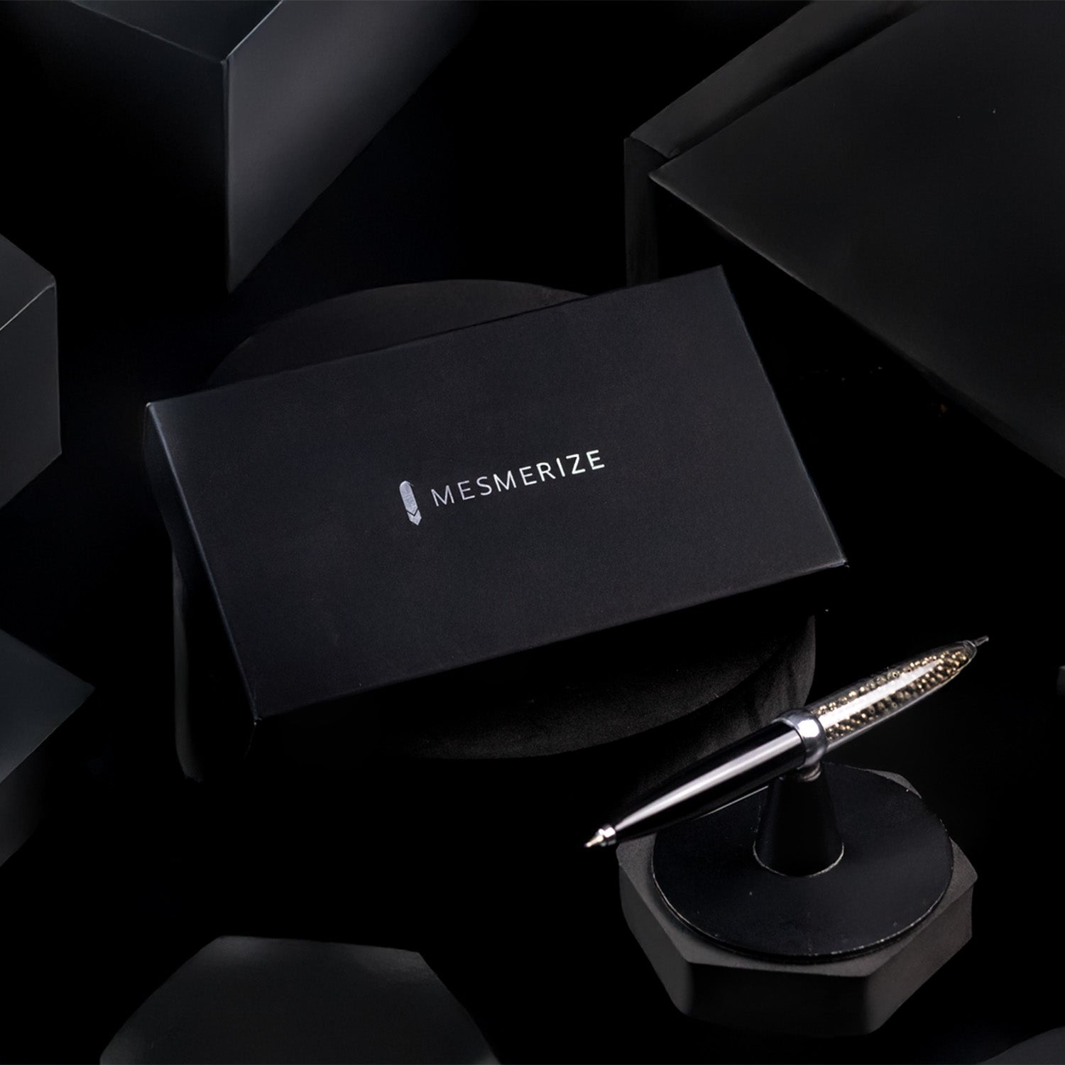 Personalised Pyrite MagSpin Rotating Desk Pen with DryFlow Ink