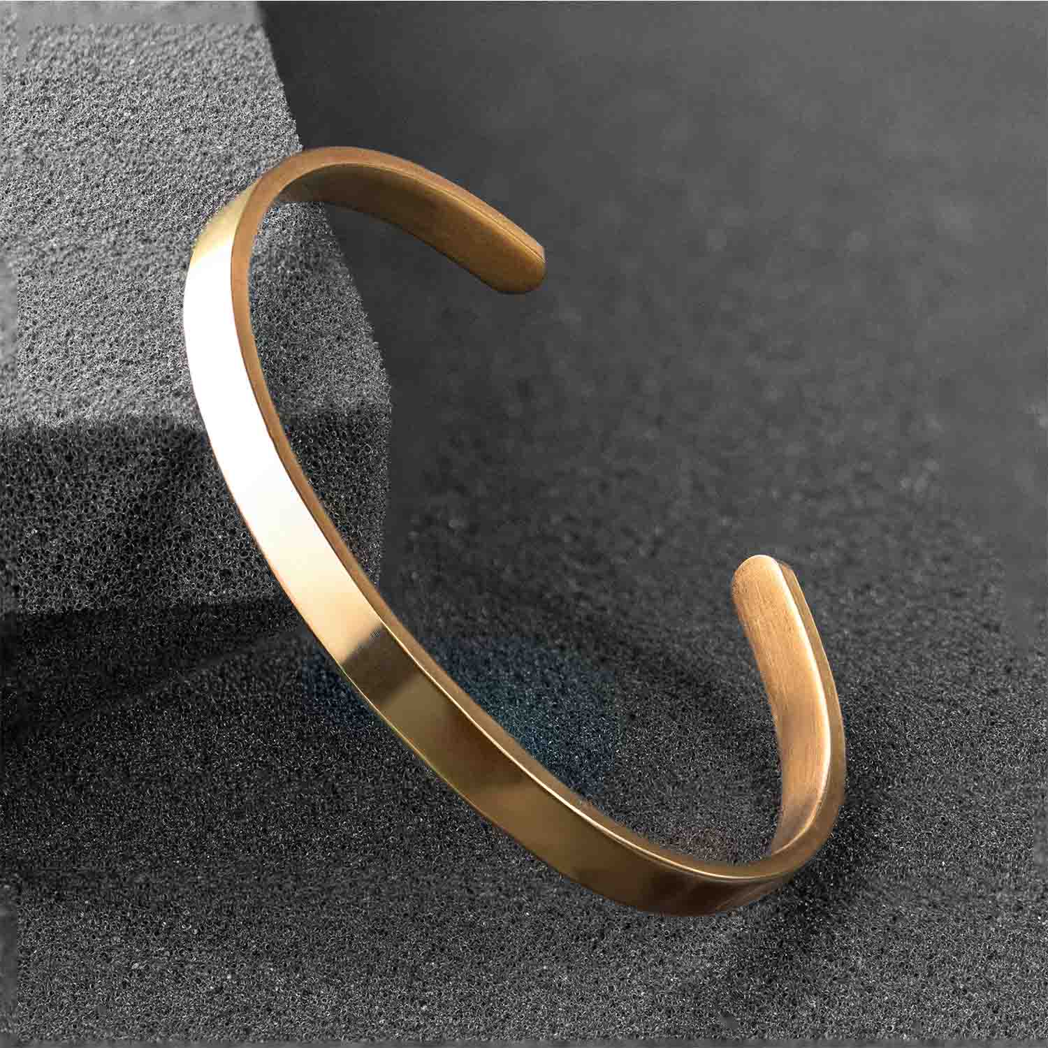 Non Personalised Gold Cuff Kada Bracelet