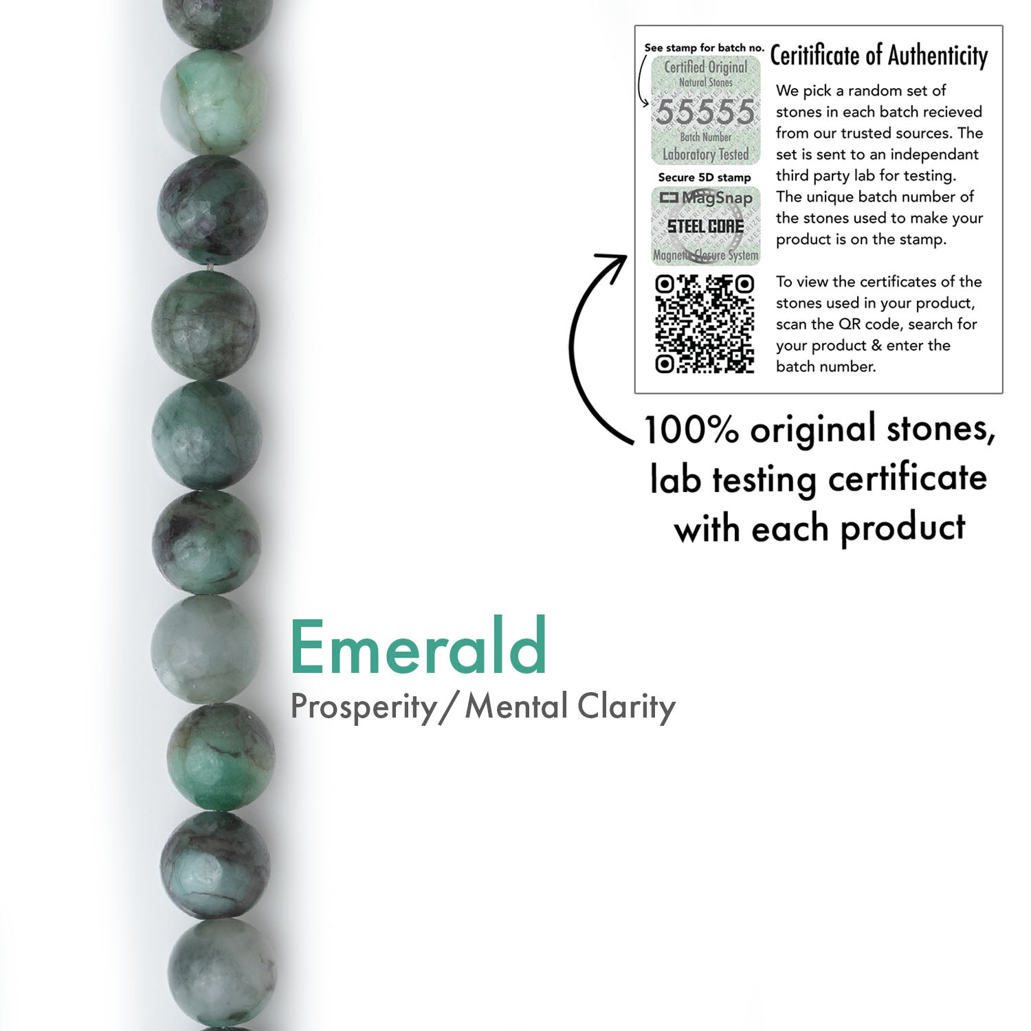 Green Radiance Emerald(Panna) Natural Stone with Magsnap2