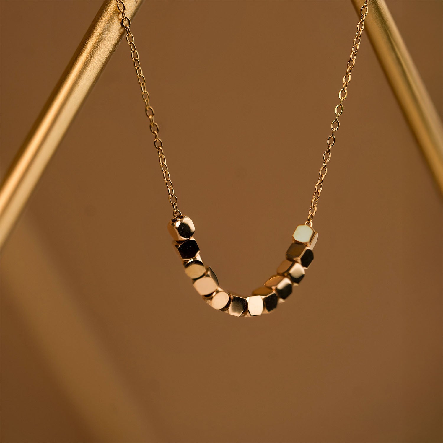 Eternal Grace Beaded Cube Necklace