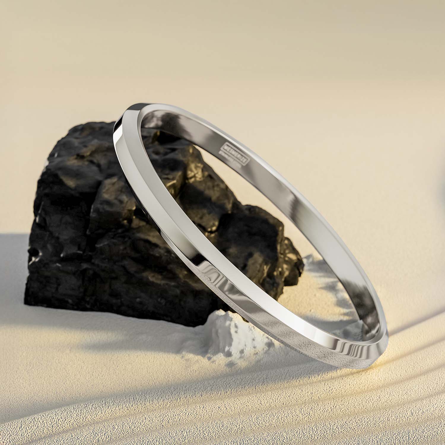 Round Flat Punjabi Kada Silver