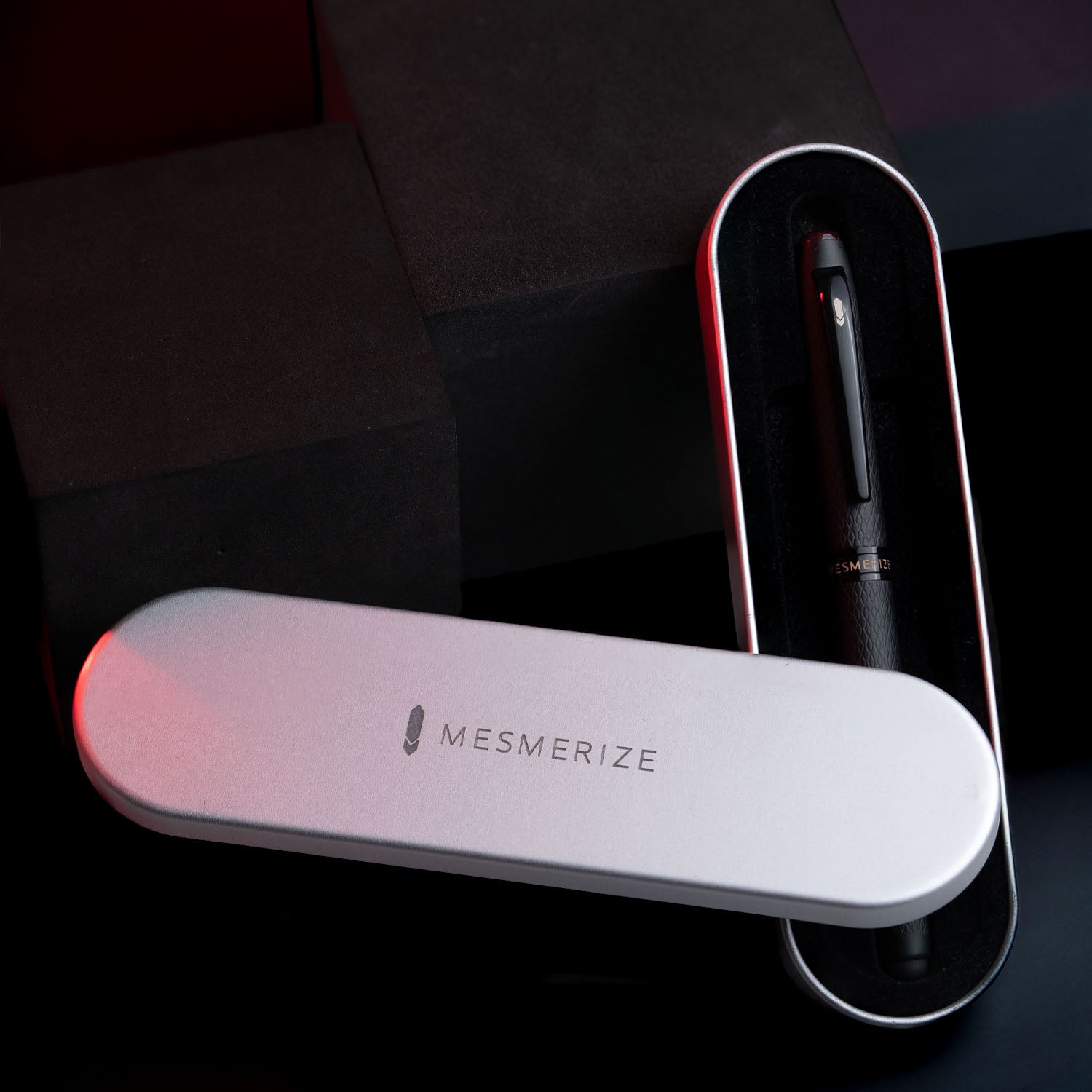 Matte Black Finish Garnet 2 in 1 MagSnap Roller Ball Pen with Stylus Personalised