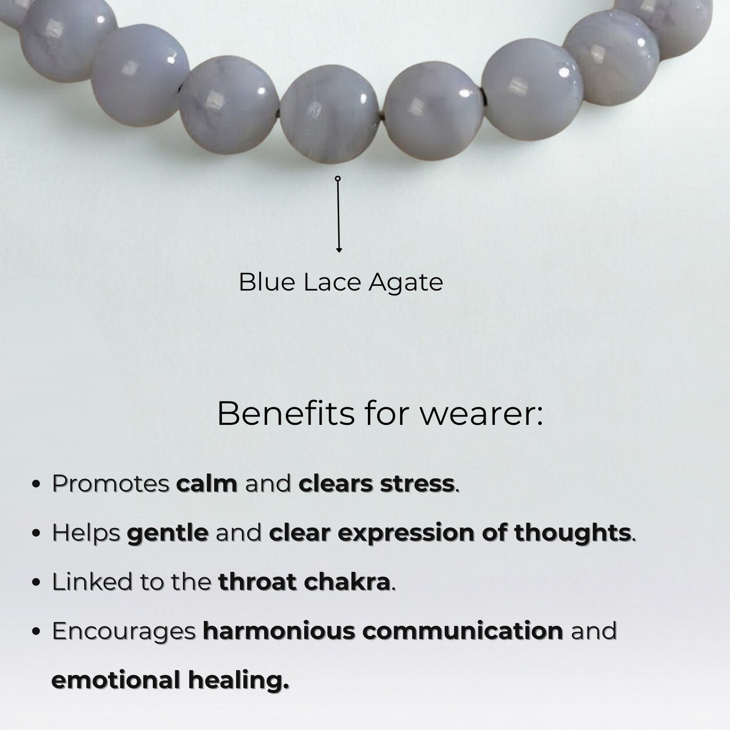 Gental Blue Lace Agate Natural Stone Bracelet With MagSnap2