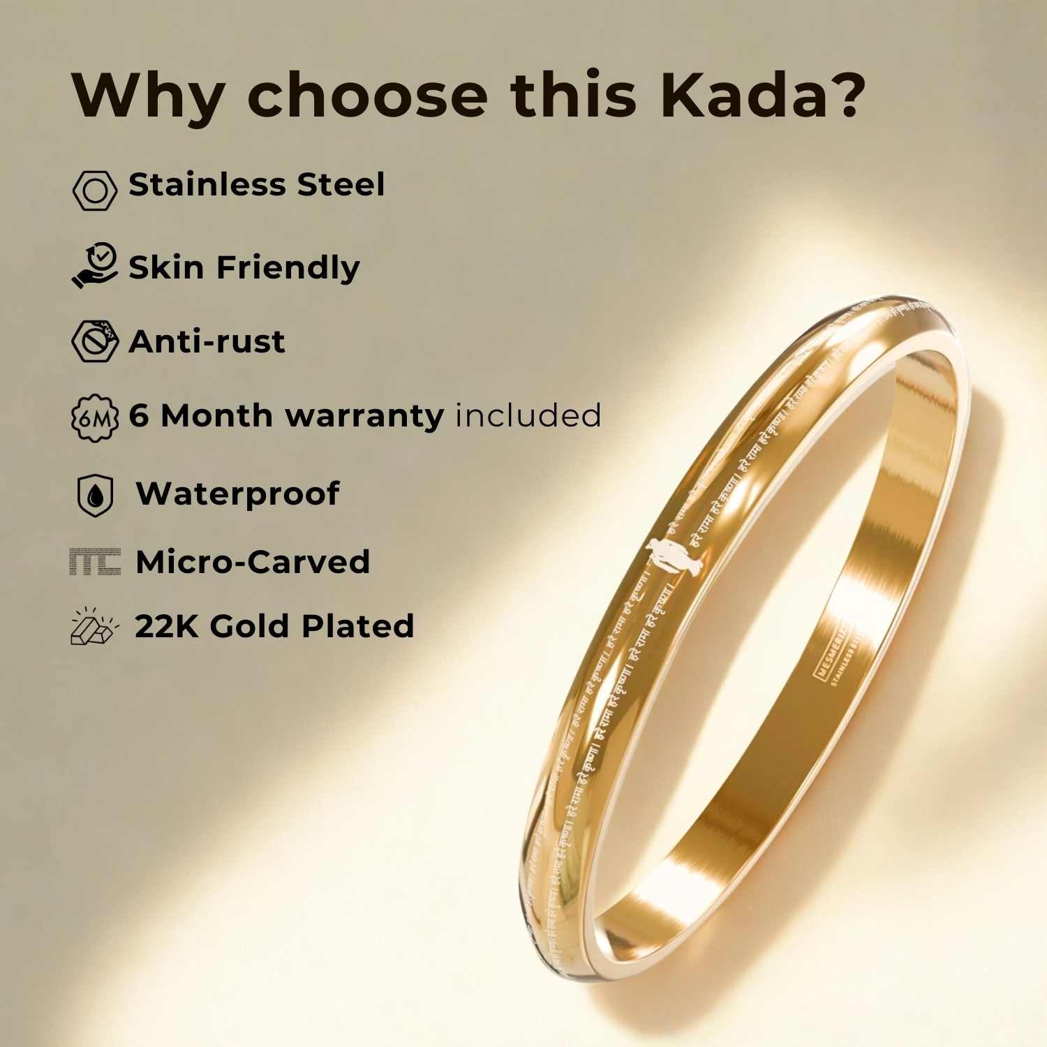 Silver Om Sai Ram MicroCarved Round Curved Kada Silver