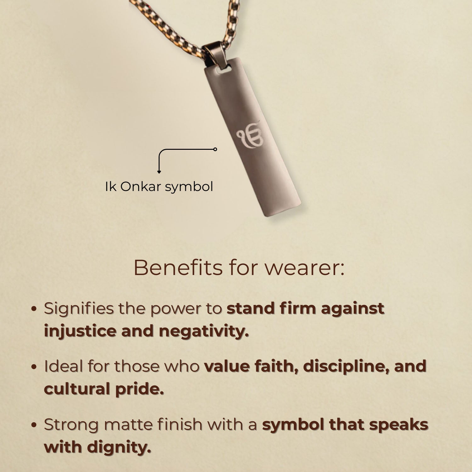 Ik Onkar Spiritual Mini Tag Gold