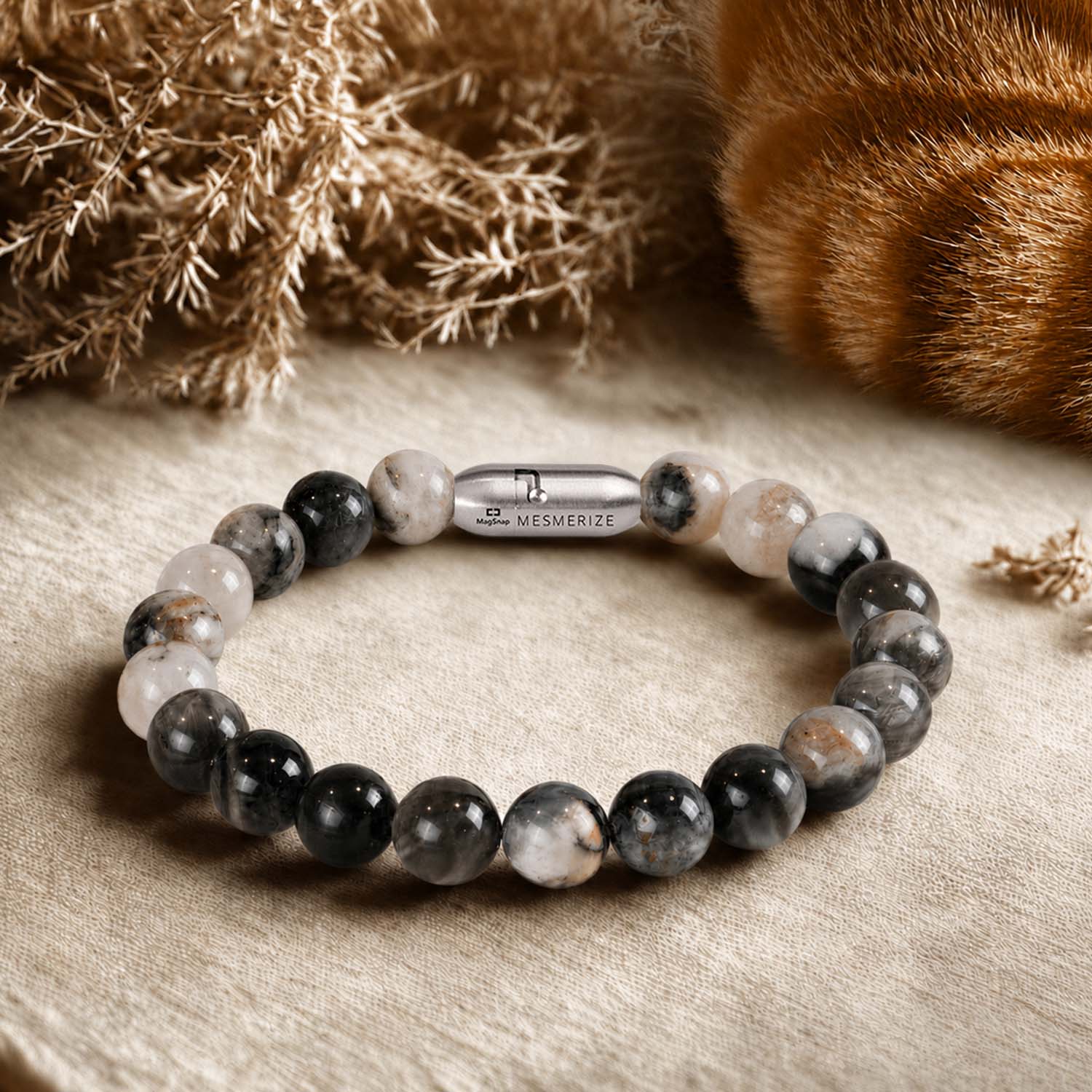 Intuition Cat Eye Natural Stone Bracelet with MagSnap2