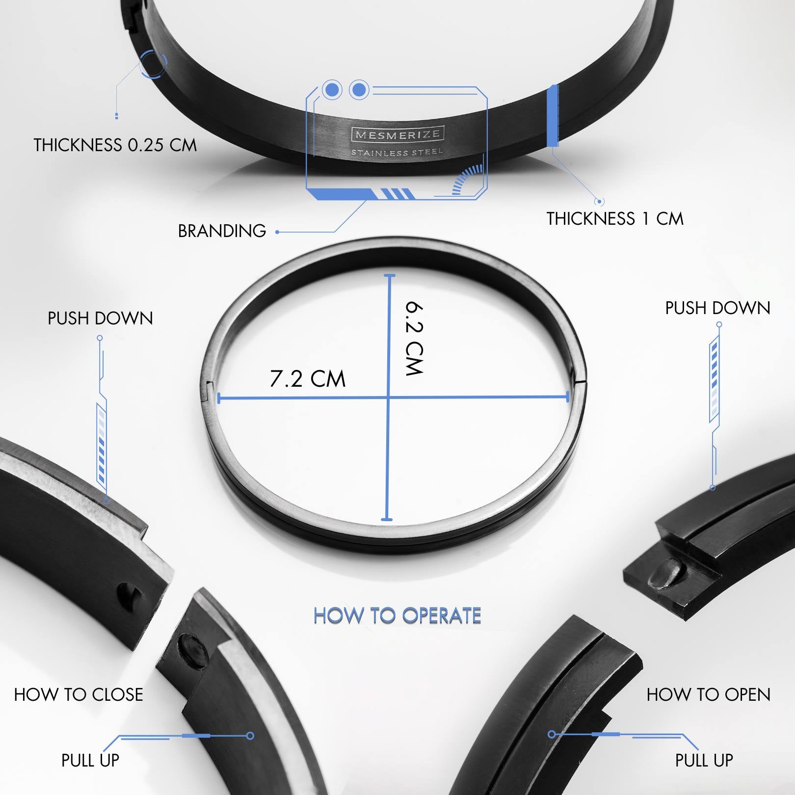 Hex Matrix Kada Bracelet Black