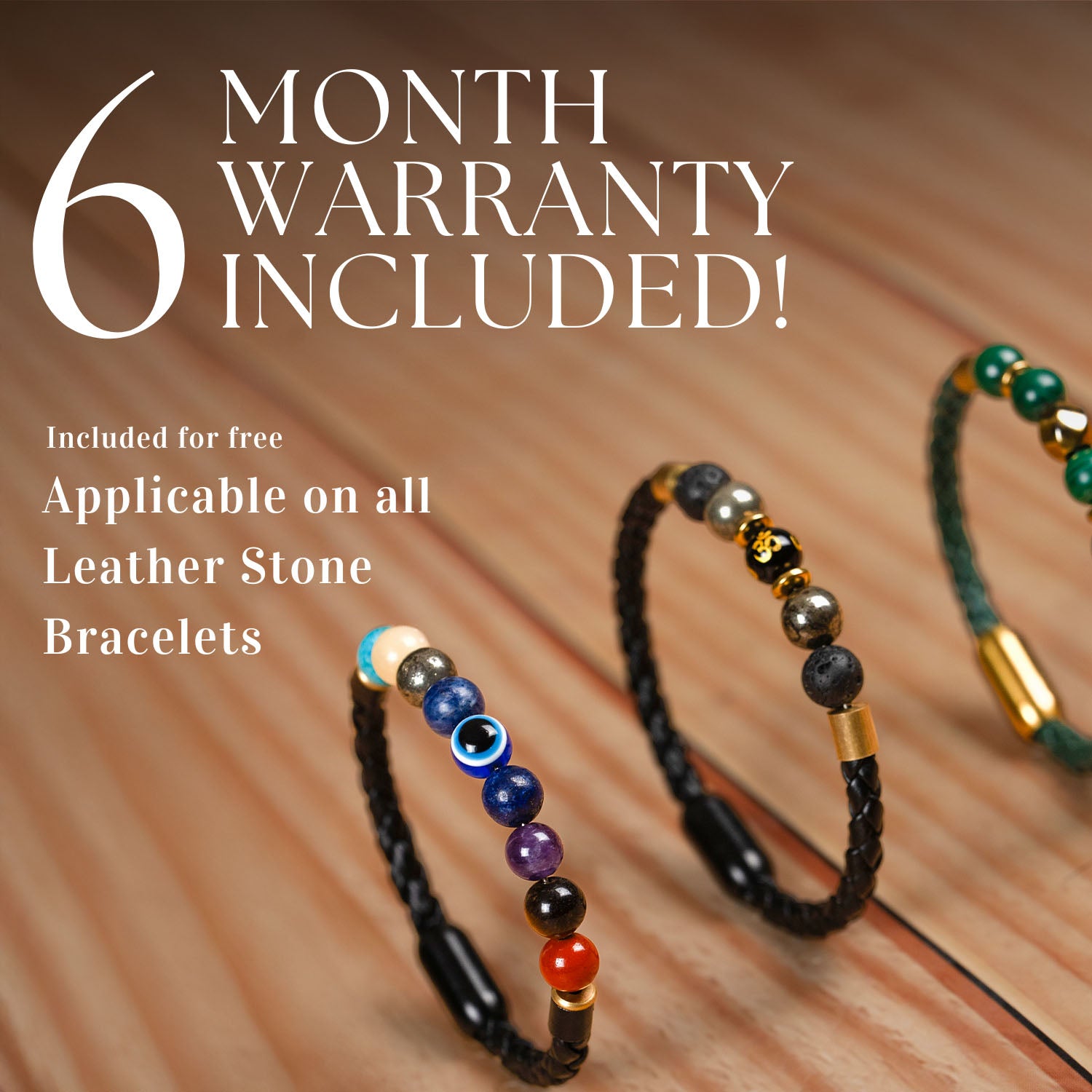 Focus Black Panther Natural Stone NeoLeather Bracelet With MagSnap2