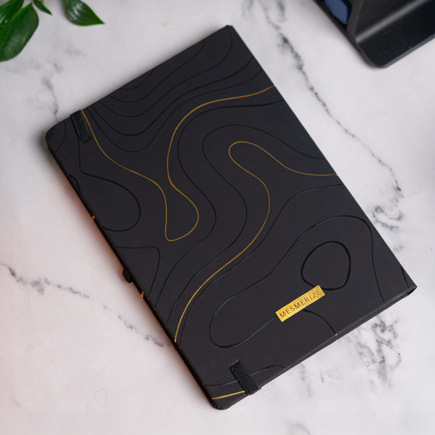 Matte Black Foil Print Notebook