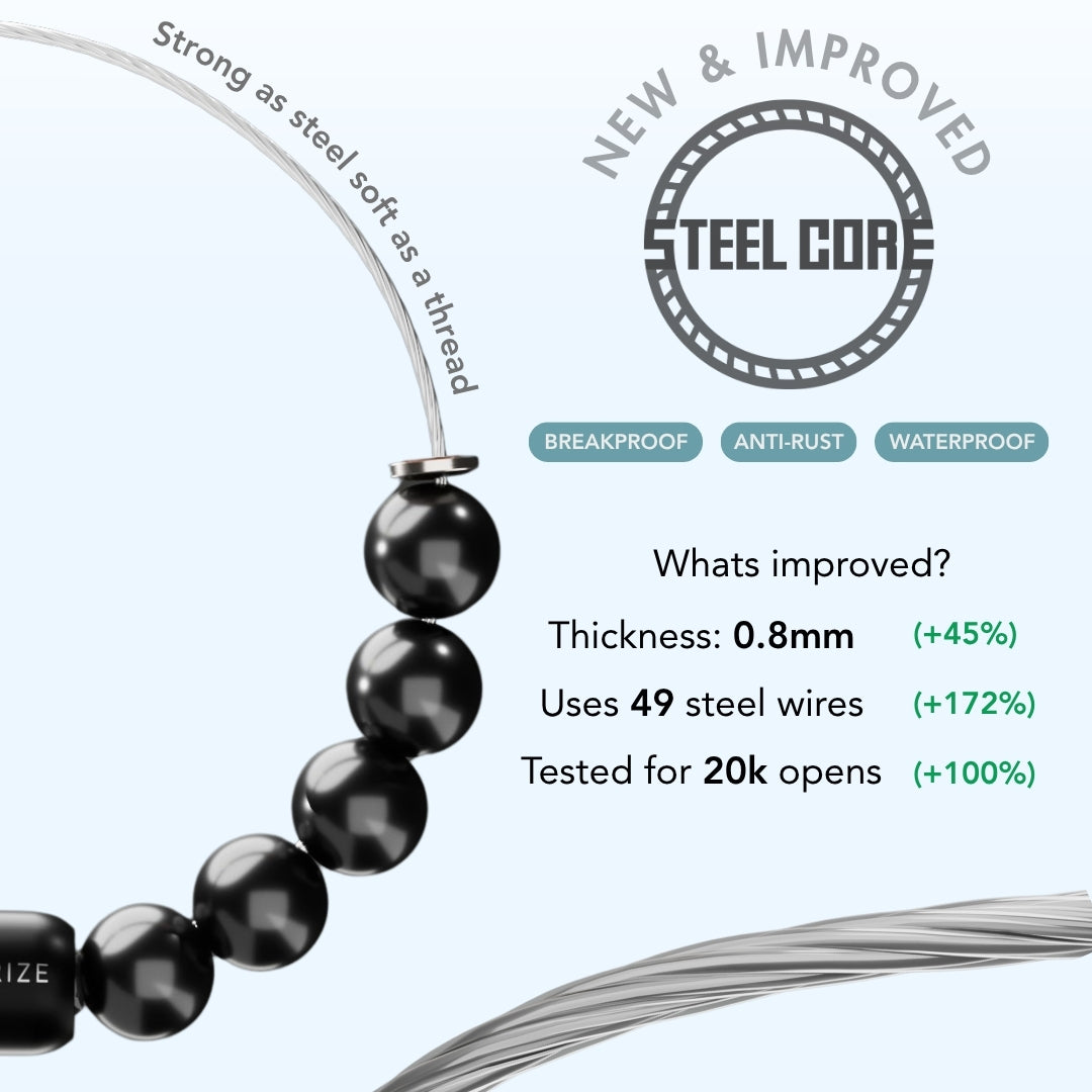 Natural Stone Jewellery Bracelet Hematite MagSnap