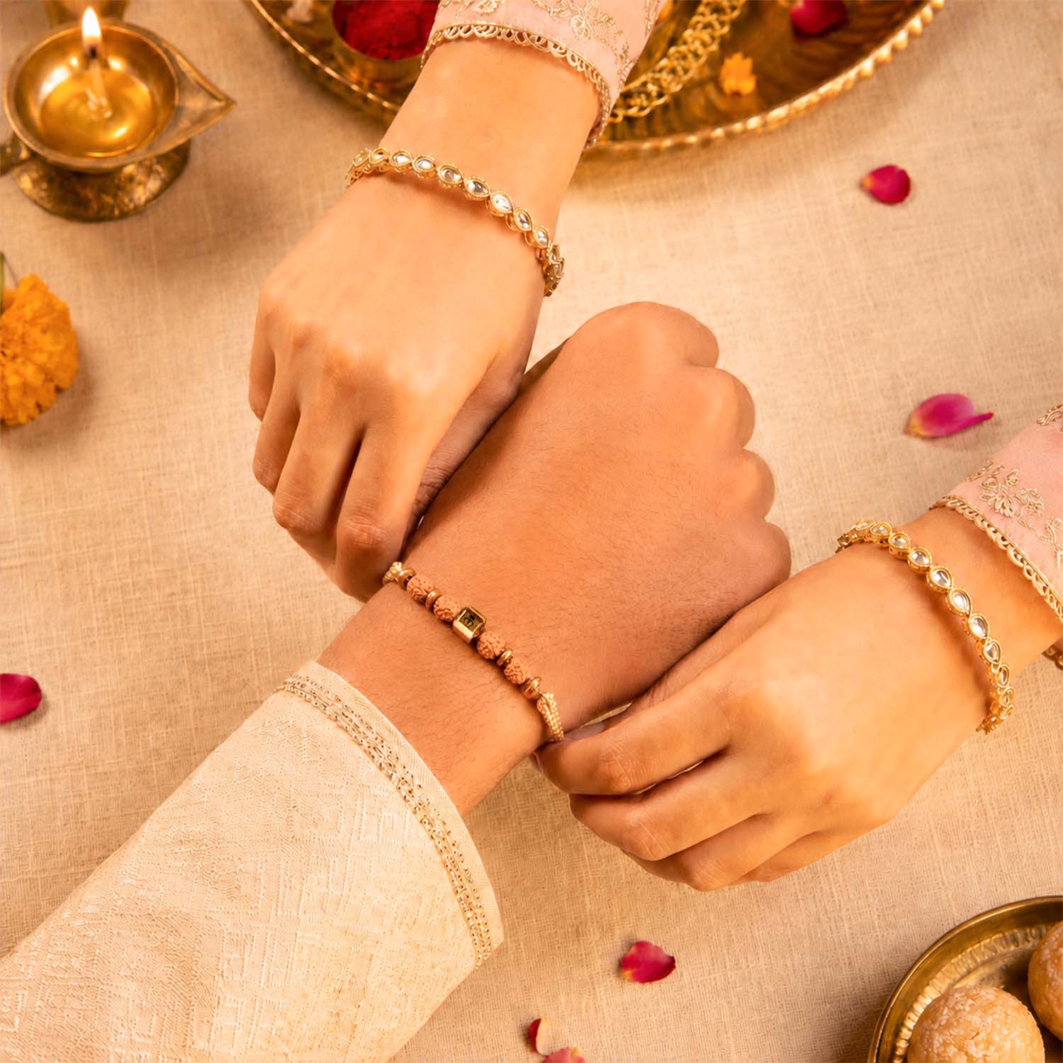 Power Shiv Trishul Rudraksha Rakhi