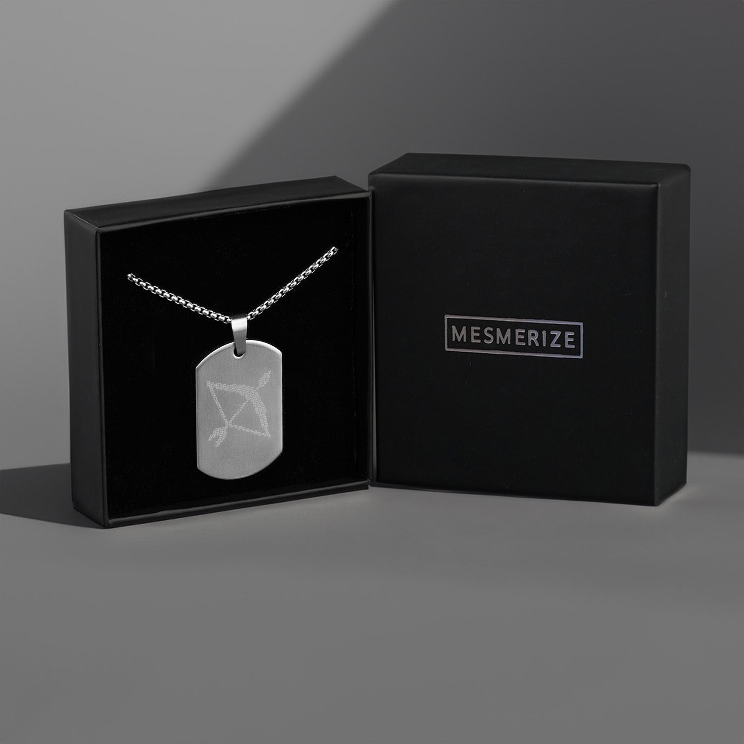 Ram Baan MicroCarved Tag Necklace Silver