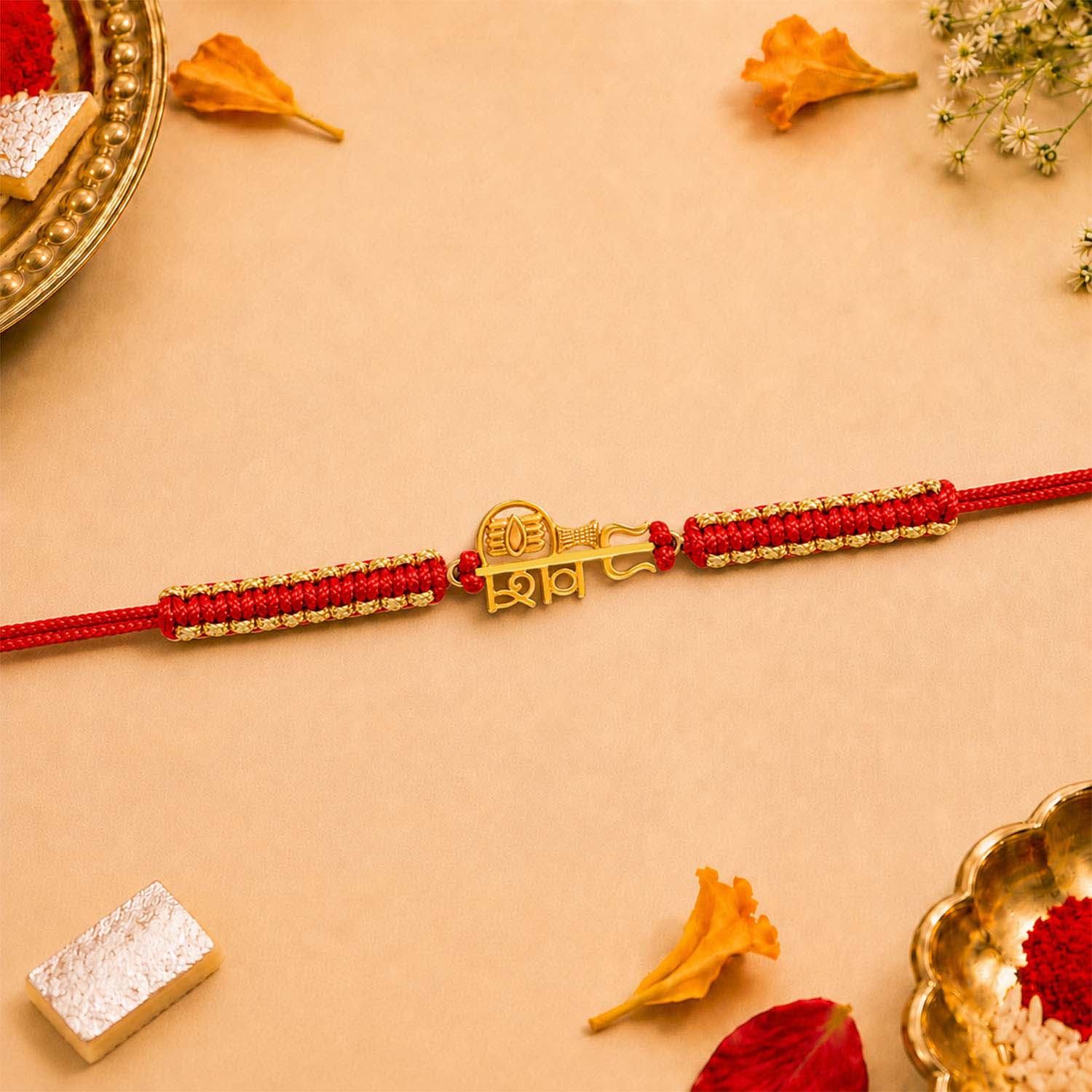Shivji Silver Plated Rakhi