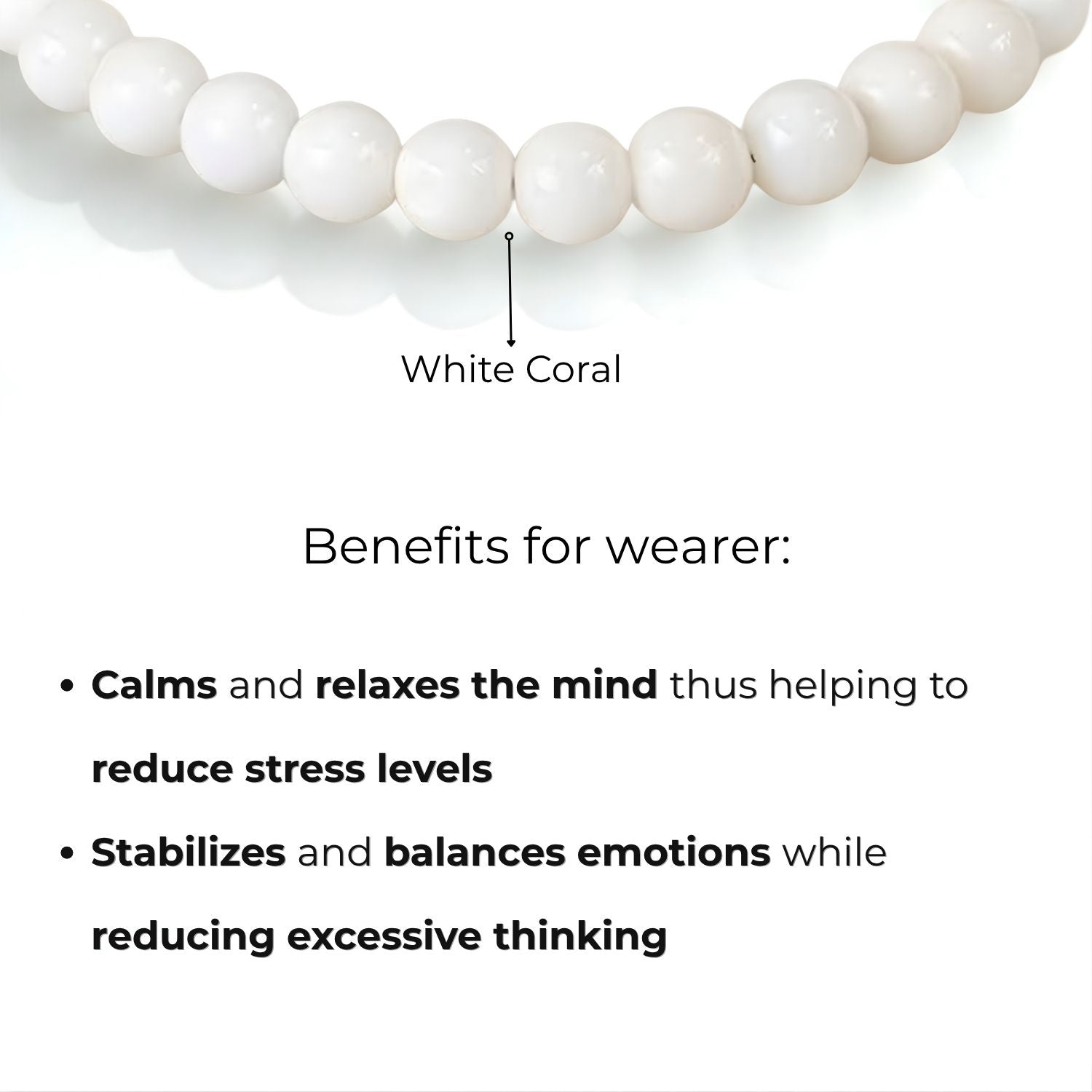 Tranquil White Coral Bracelet Natural Stone Bracelet With MagSnap2