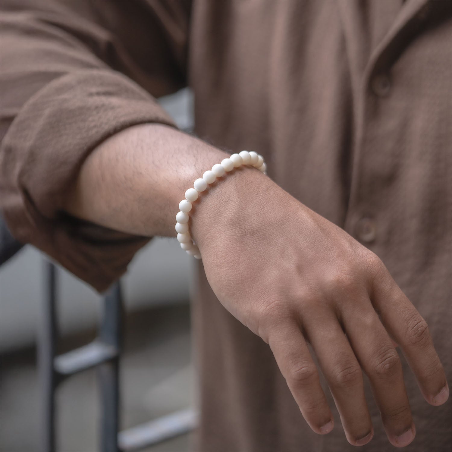 Tranquil White Coral Bracelet Natural Stone Bracelet With MagSnap2