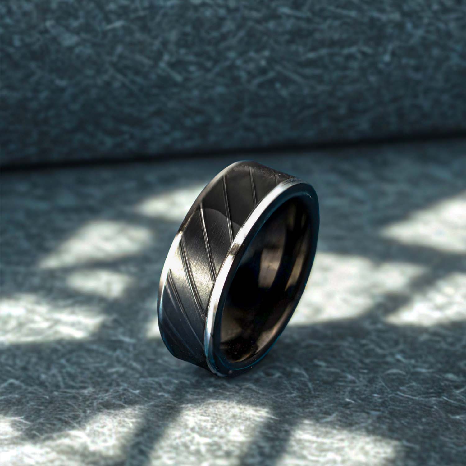 Trion Black Band Ring