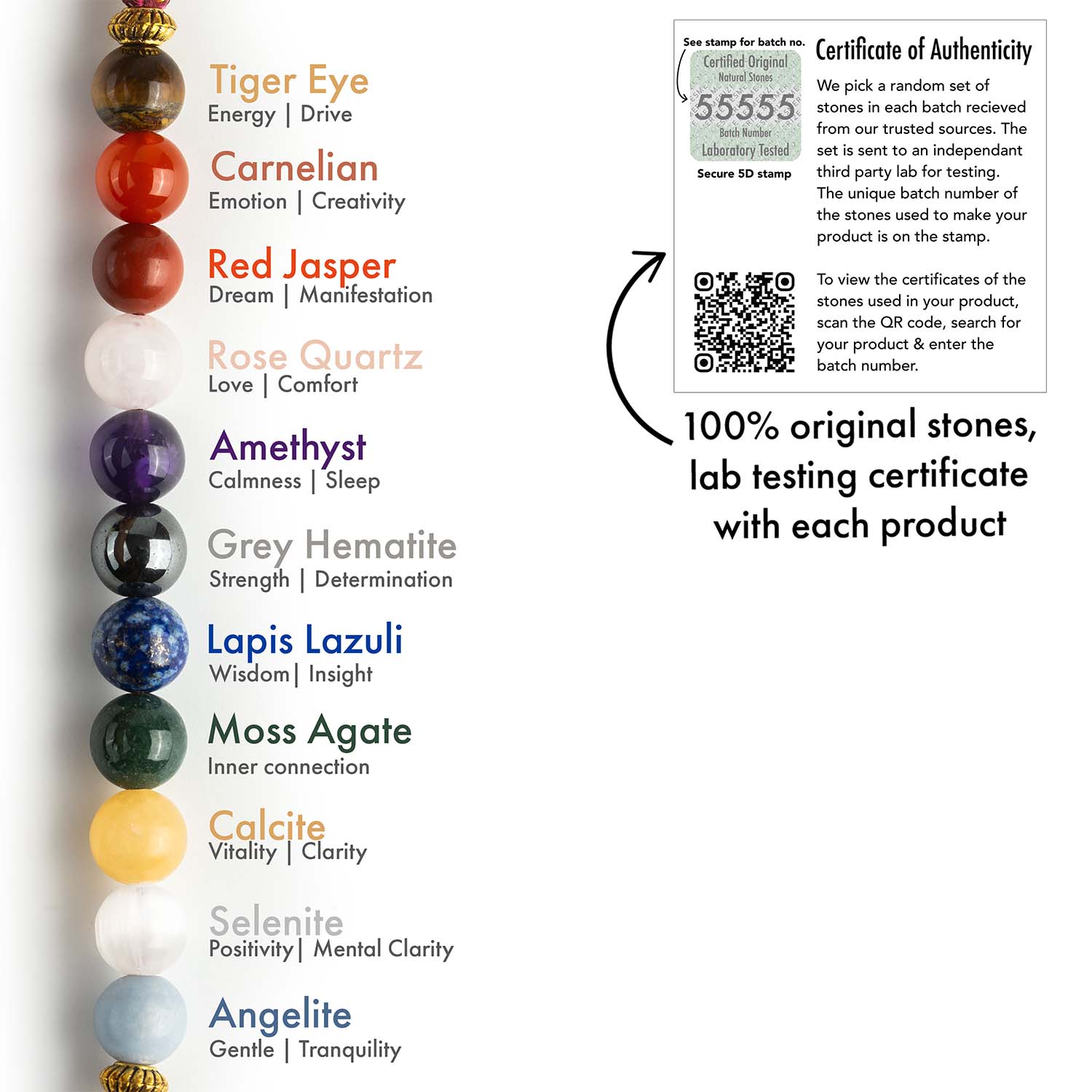 Ultimate 11 Chakra Natural Stone Rakhi