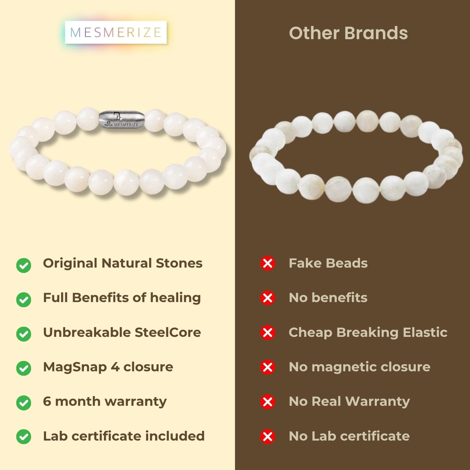 Tranquil White Coral Bracelet Natural Stone Bracelet With MagSnap2