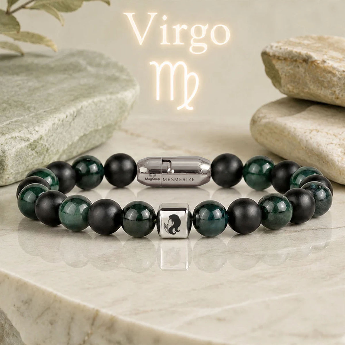 Virgo (Kanya) Zodiac Stone Bracelet with MagSnap 4