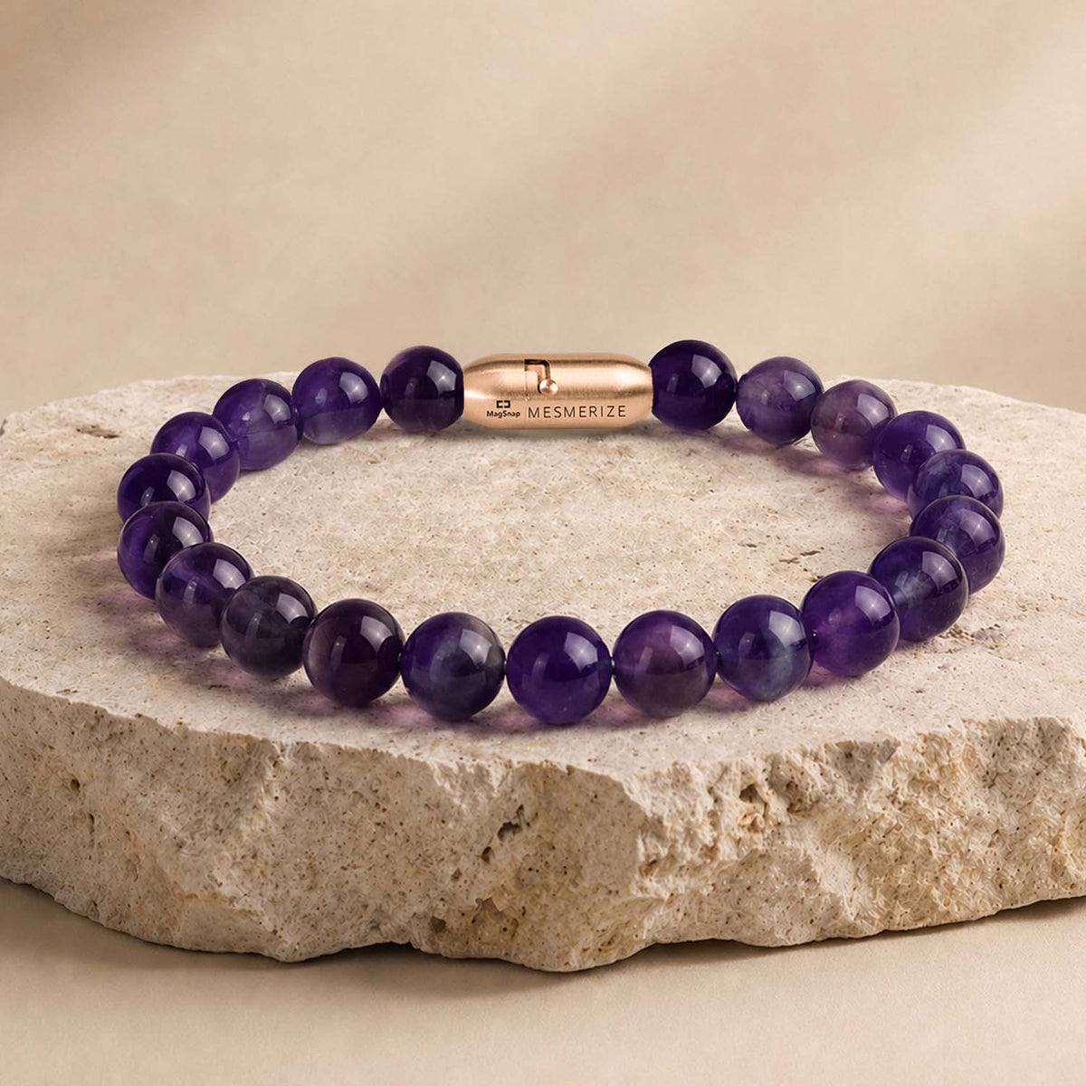 Natural Stone Jewellery Bracelet Amethyst MagSnap