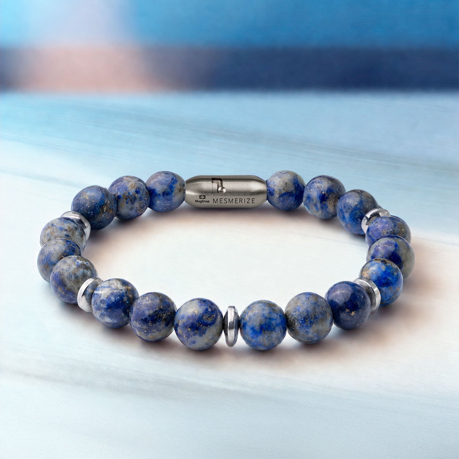 Natural Stone Jewellery Wisdom Lapis Natural Stone Bracelet with Magsnap