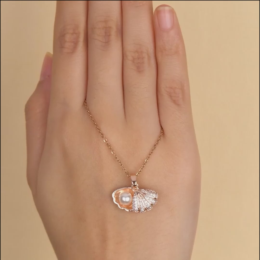 W Premium Jewellery Necklace Pearl Shell Silver