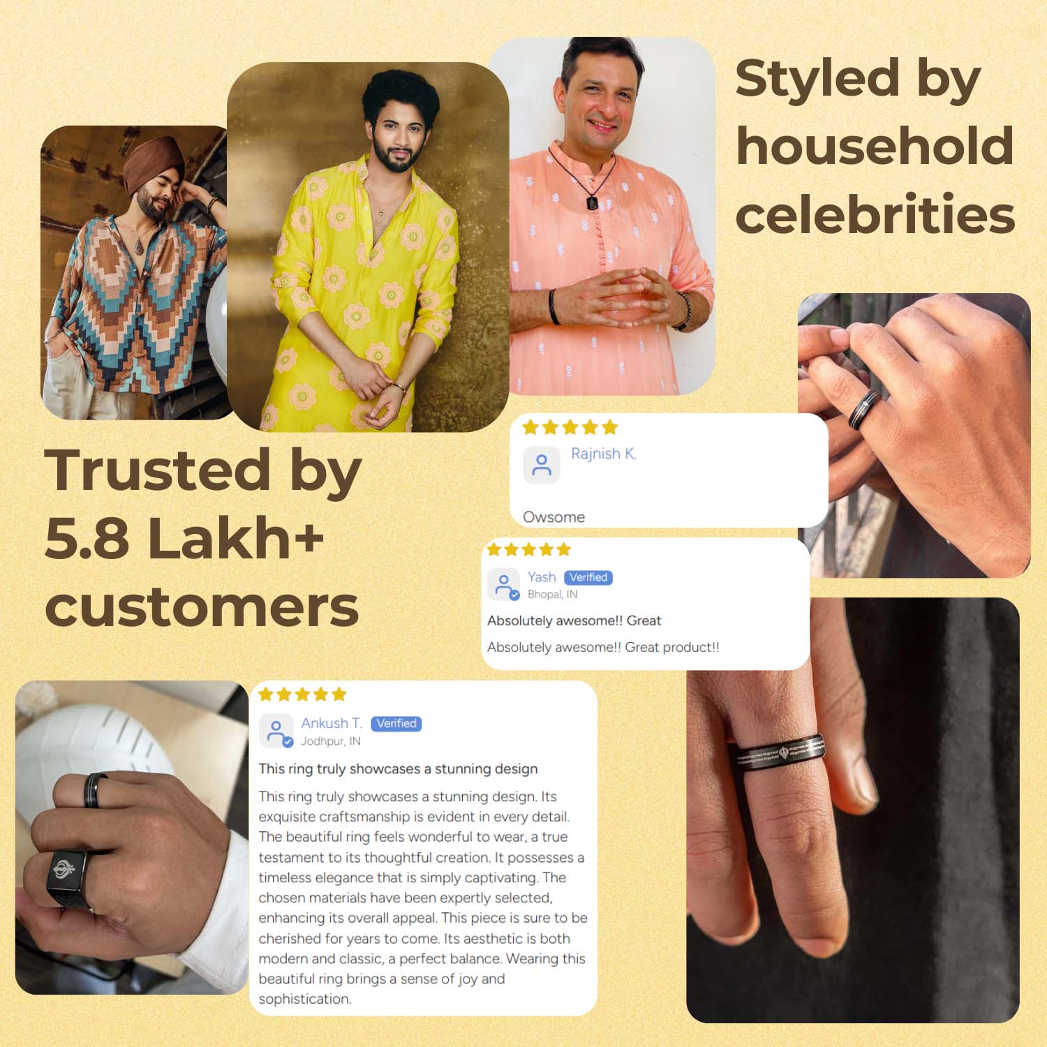 Ik Onkar Mantra MicroCarved Beveled Ring