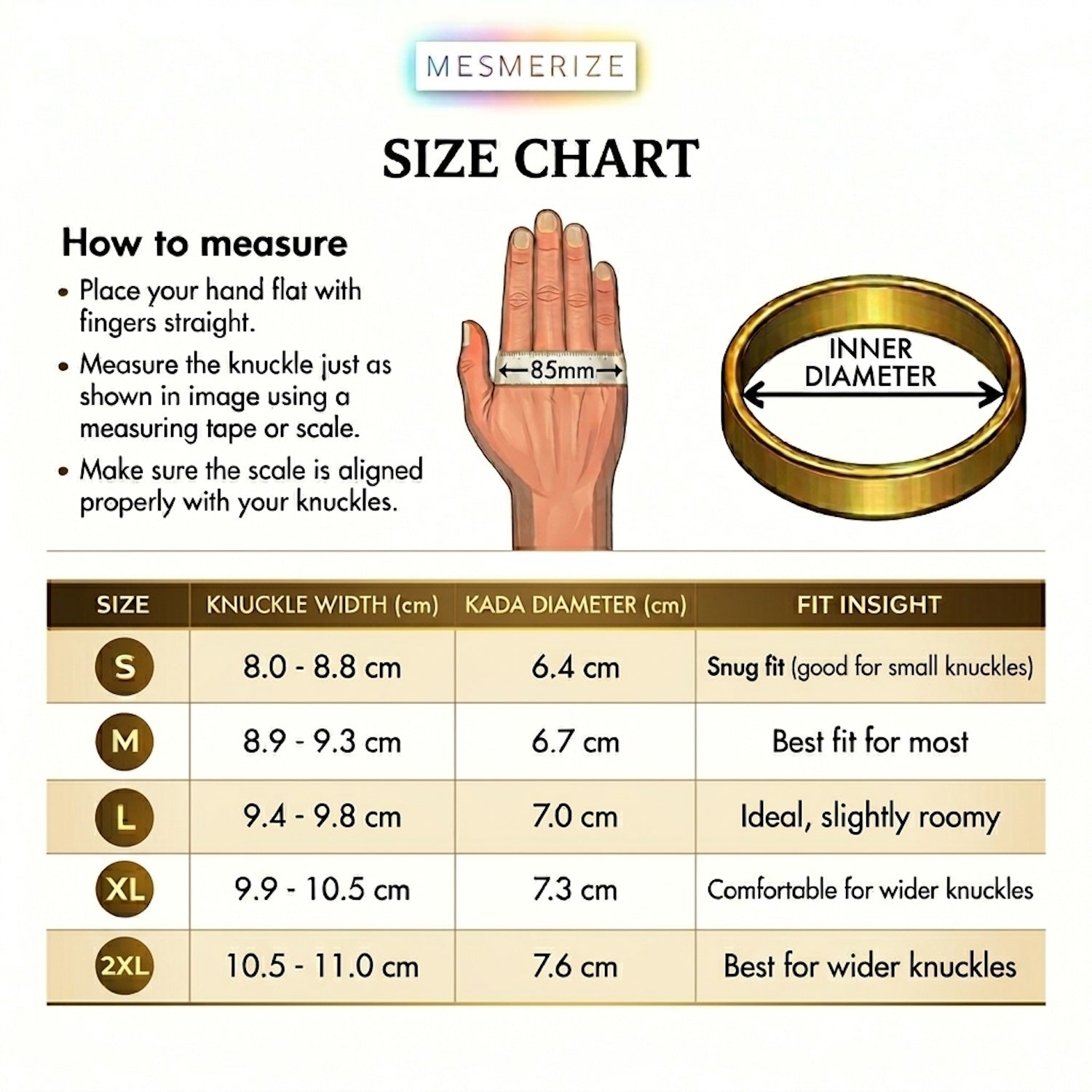 Ram MicroCarved Classic Round Kada Gold