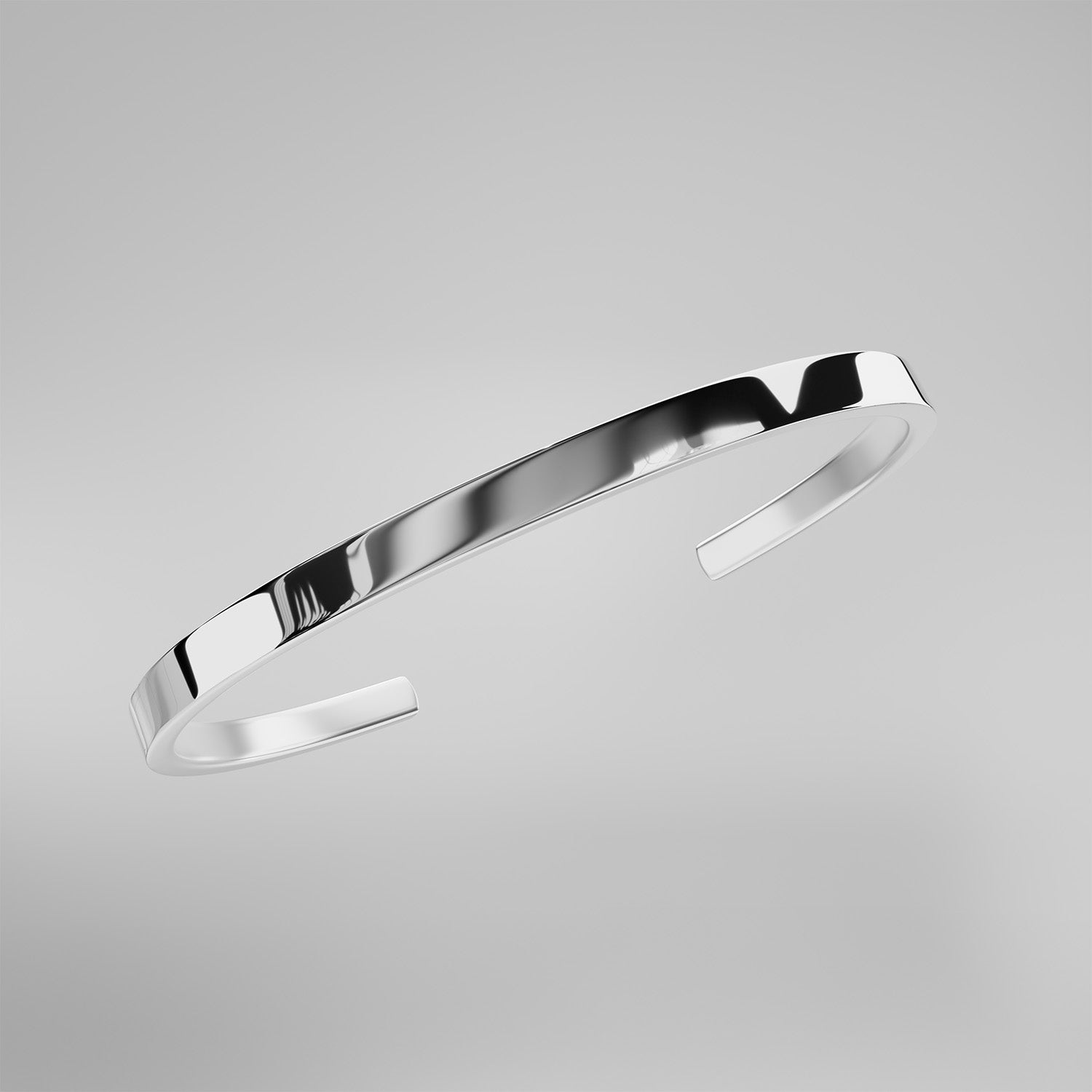 Non Personalised Silver Cuff Kada Bracelet