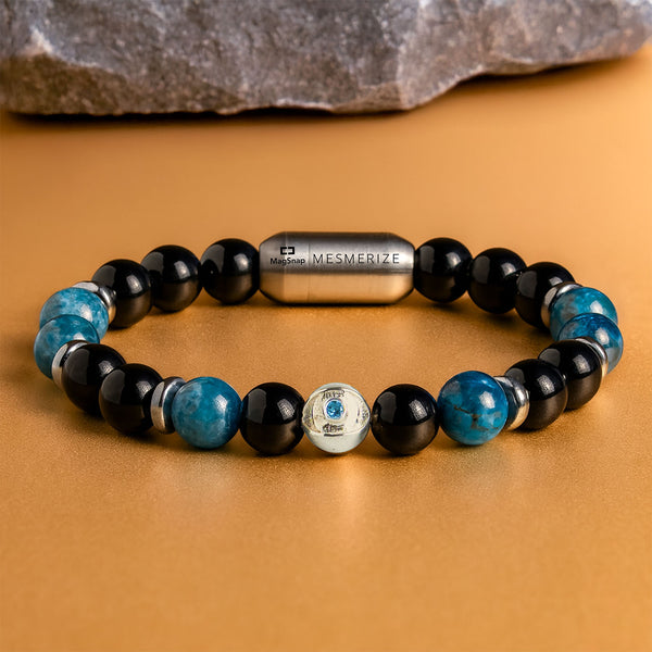 Pure 925 Silver Aegis Evil Eye Natural Stone Bracelet with Magsnap 2