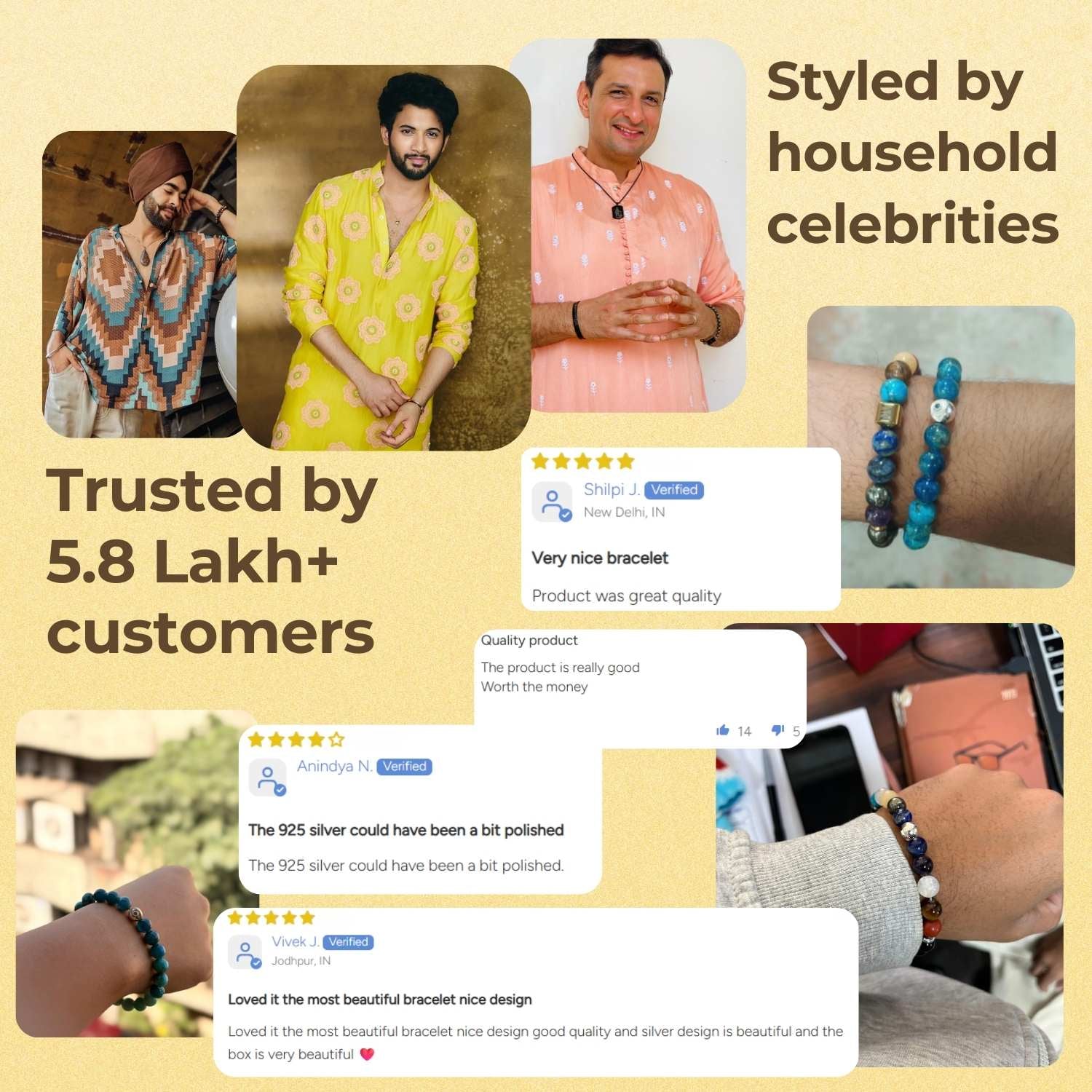 925 Sterling Silver Protective Evil Eye Natural Stone Bracelet with Magsnap2