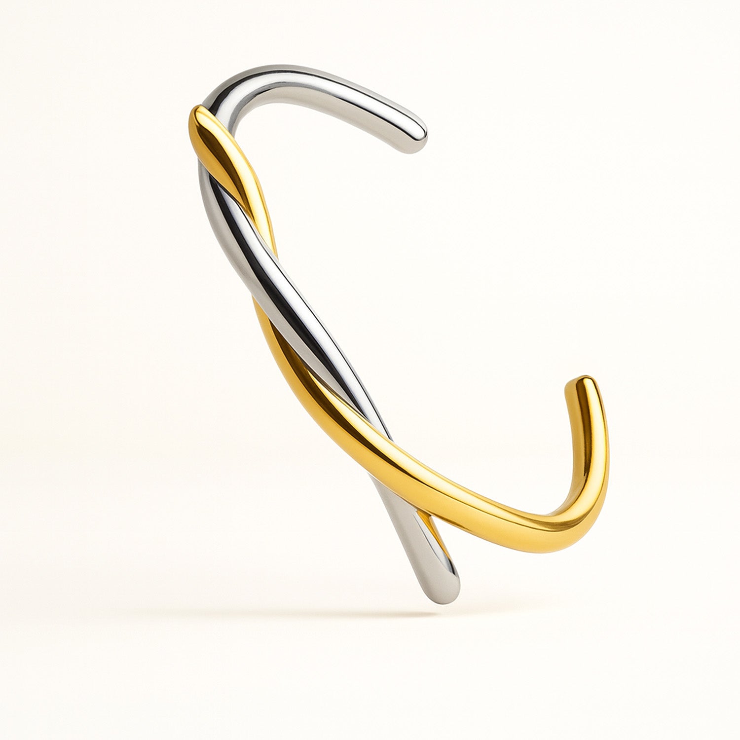 Allure Interlooped Dual-Tone Cuff Bracelet