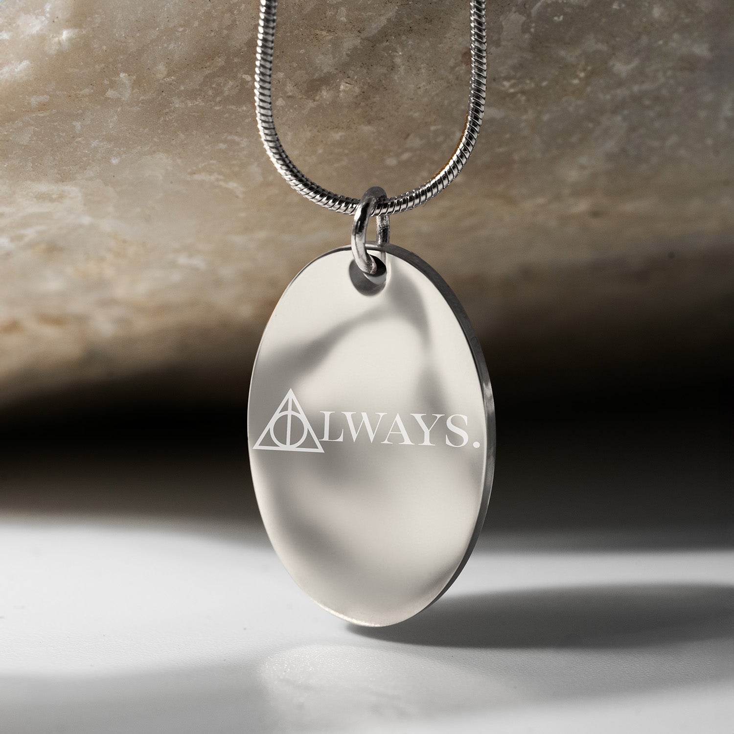 Always Oval Necklace Silver