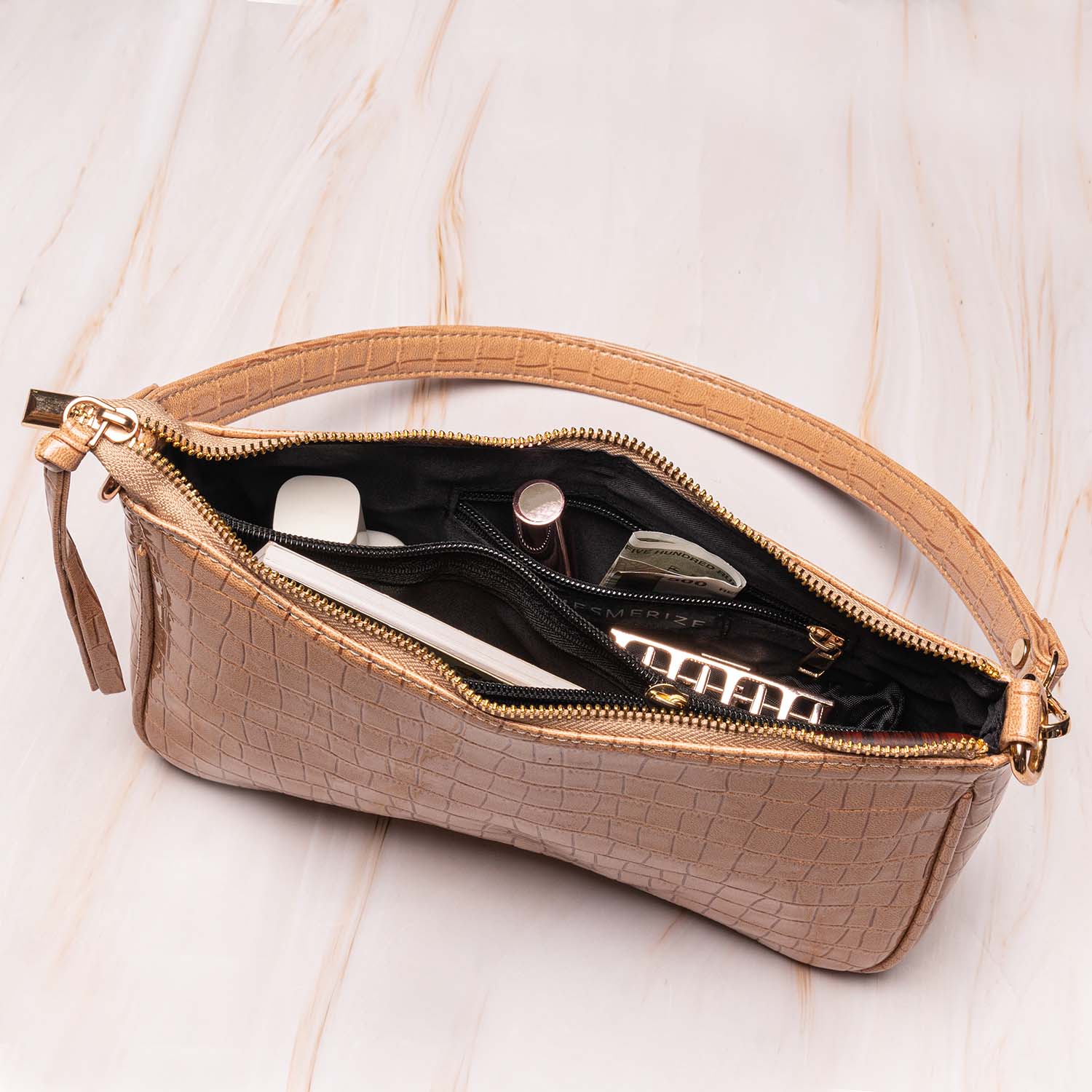 Nutmeg Brown Baguette Bag Pro