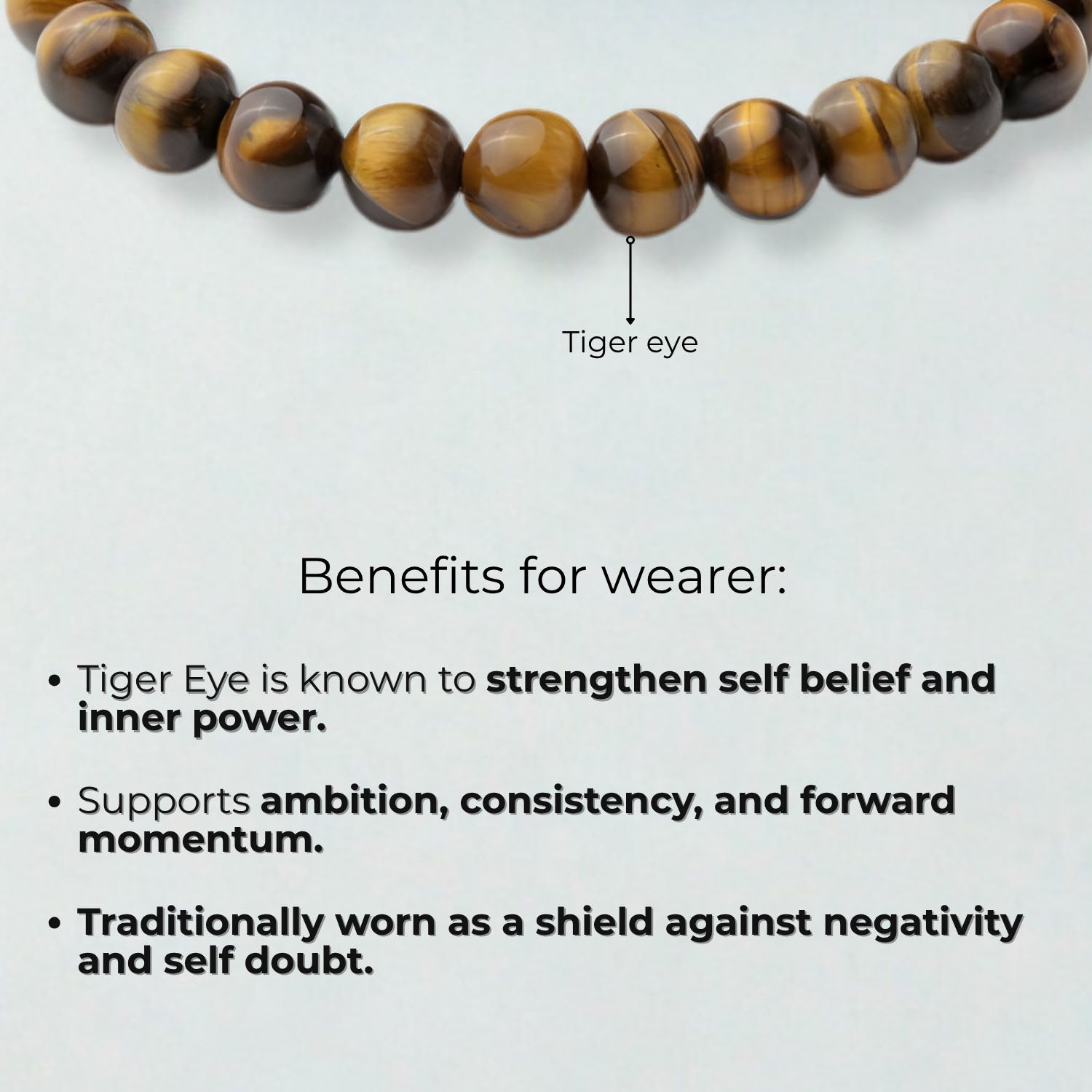 Courageous Tiger Eye Natural Stone Bracelet With Elastic
