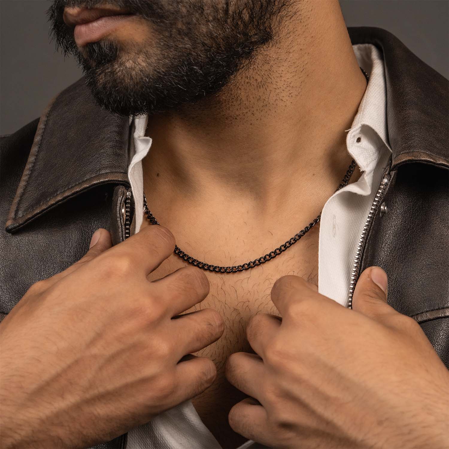 Cuban Chain Necklace Black