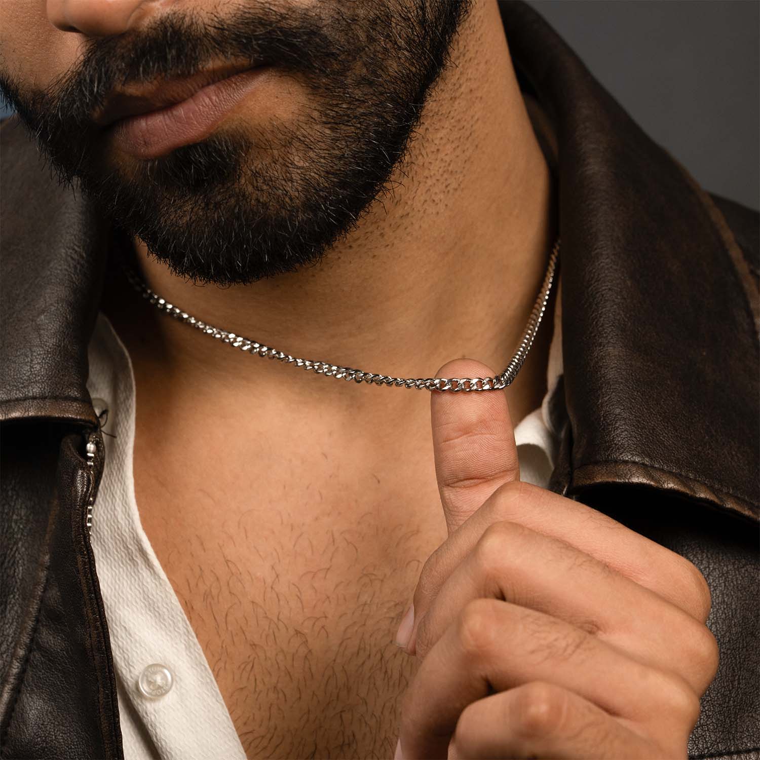 Cuban Chain Necklace Silver