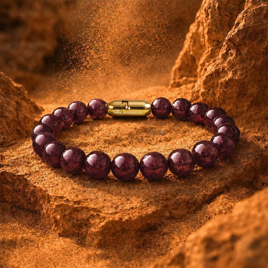Energizing Garnet Natural Stone Bracelet