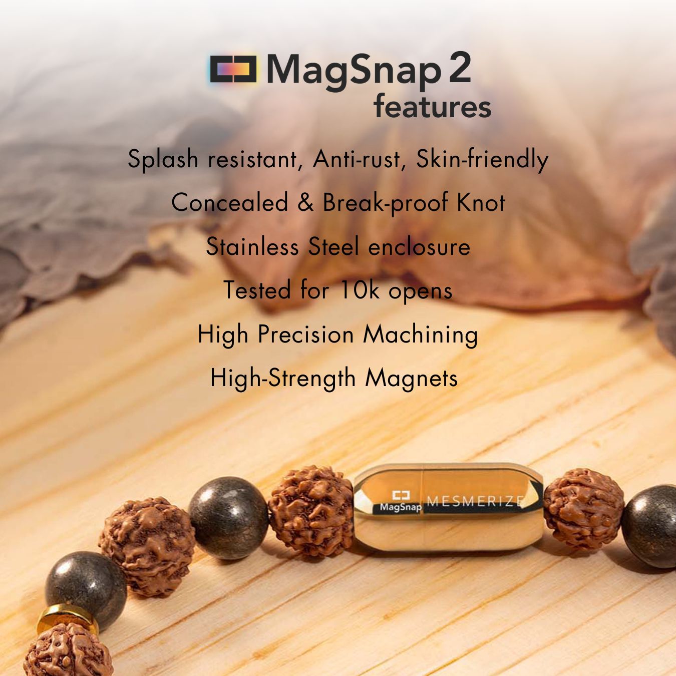 Spiritual Strength Hanuman Natural Stone Bracelet with MagSnap2