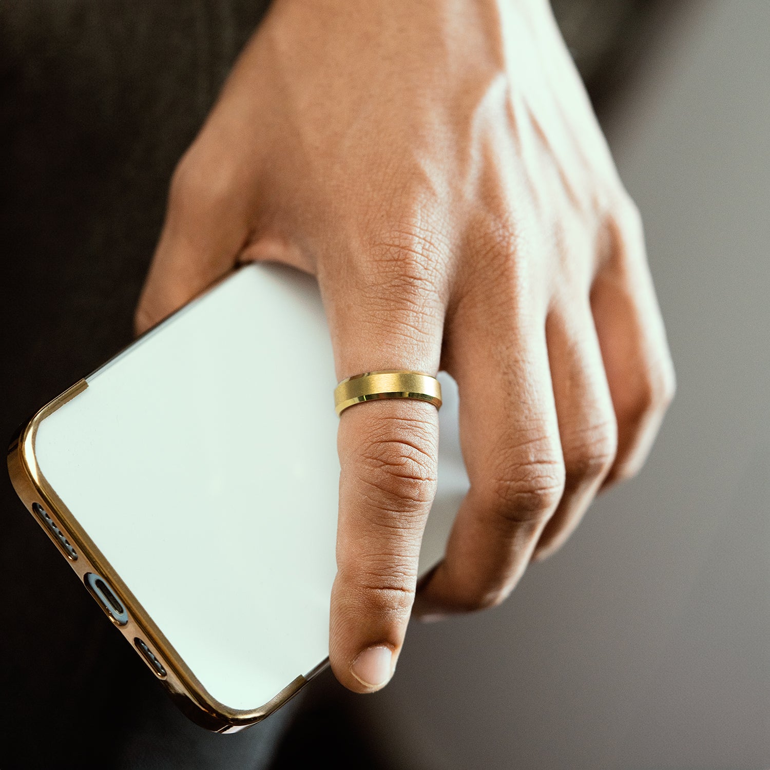 Gold Beveled Ring