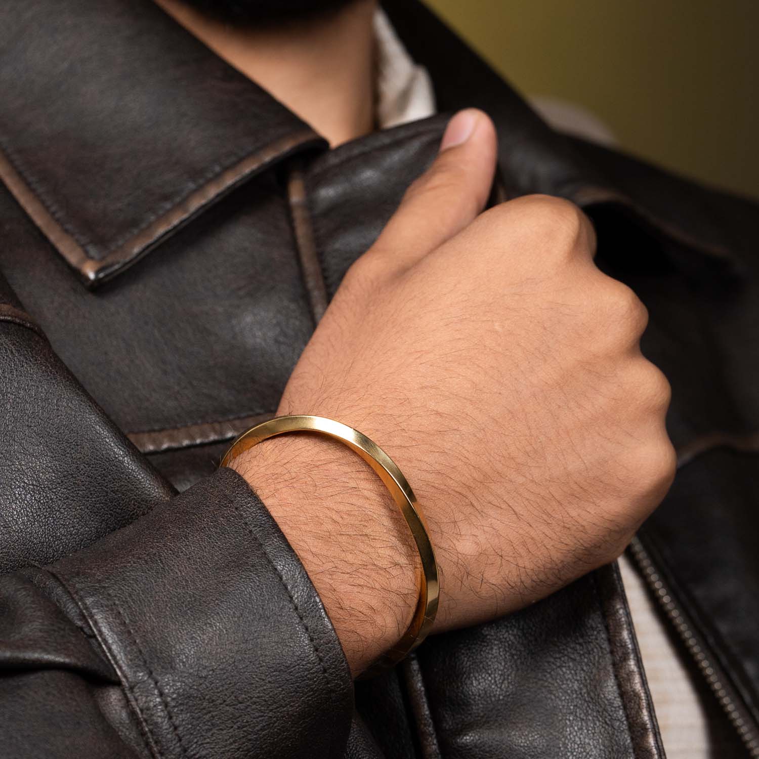 Gold Twisted Cuff Bracelet