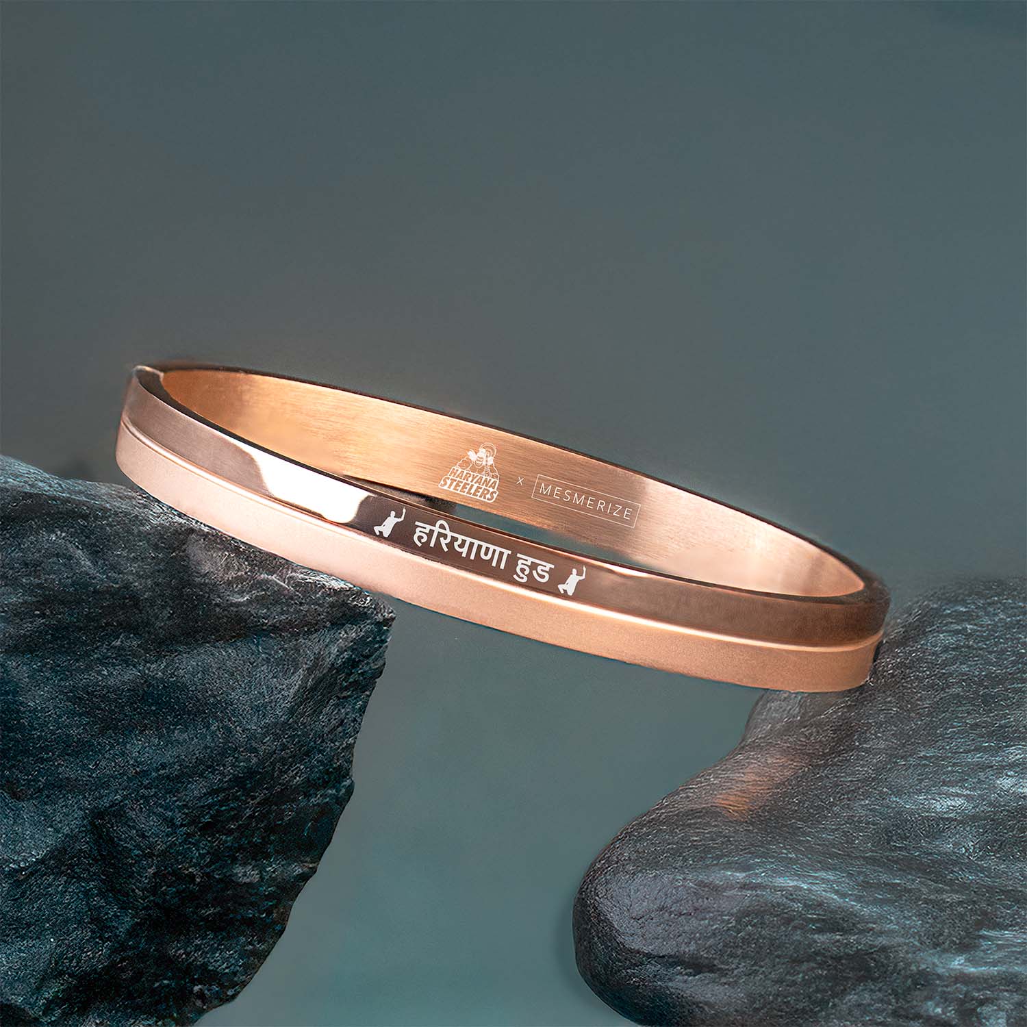 Haryana Hood Rose Gold Kada hindi