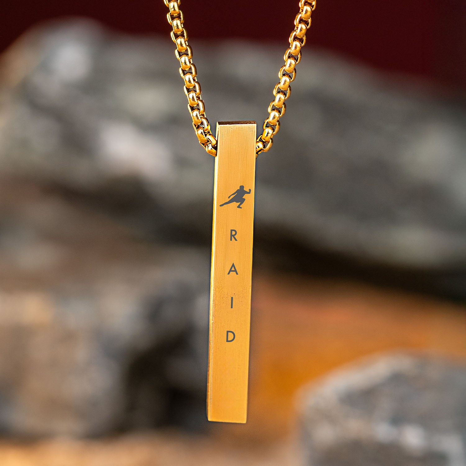 Haryana Steelers Bar Necklace Gold