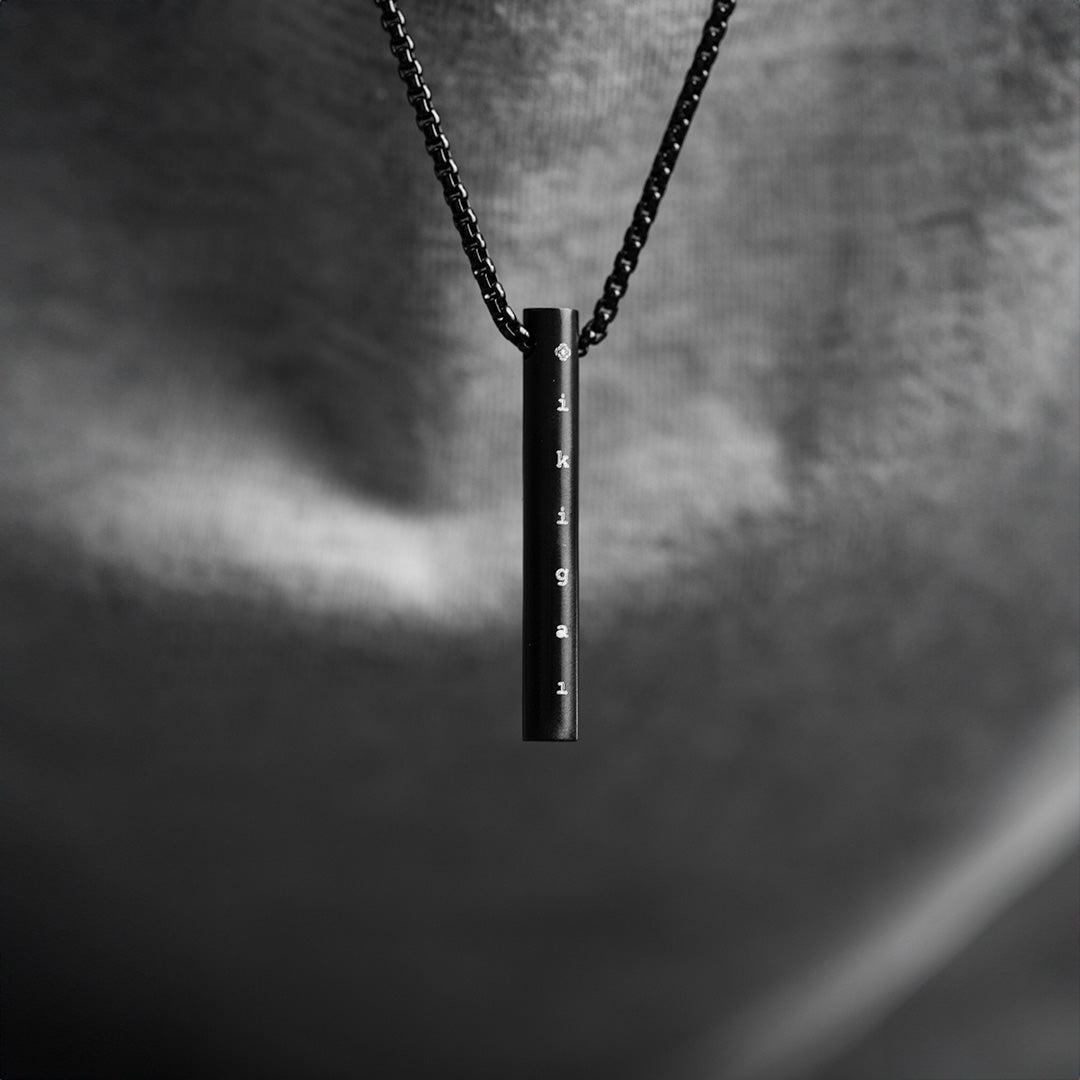 Ikigai Black Barrel Necklace