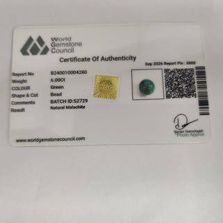 Malachite lab certificate 16