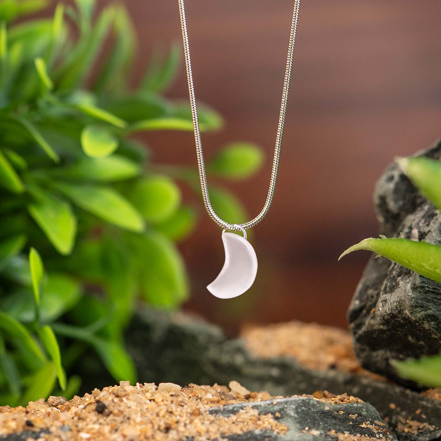 Calming Moonstone Natural Stone Moon Necklace